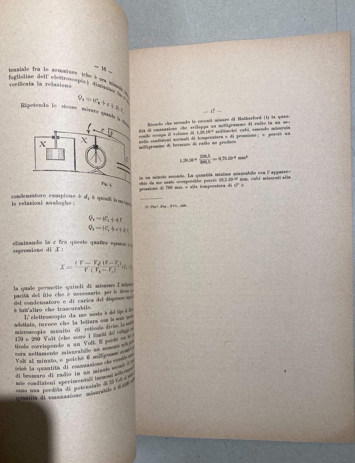 1910 Studio Radioattività Acque Termali Ischia Scarpa Napoli