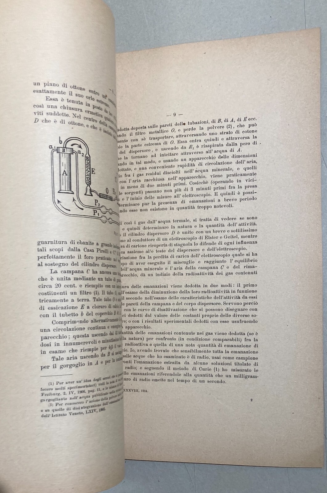 1910 Studio Radioattività Acque Termali Ischia Scarpa Napoli