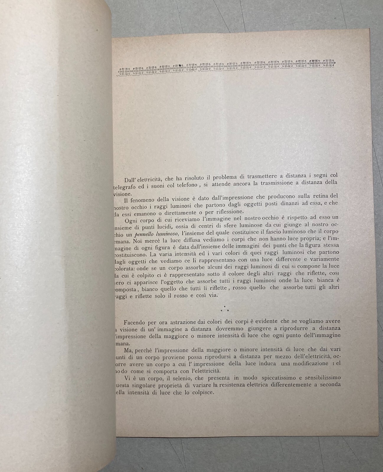 Adriano Nisco, La Visione A Distanza Per Mezzo Dell'Elettricità (1903)