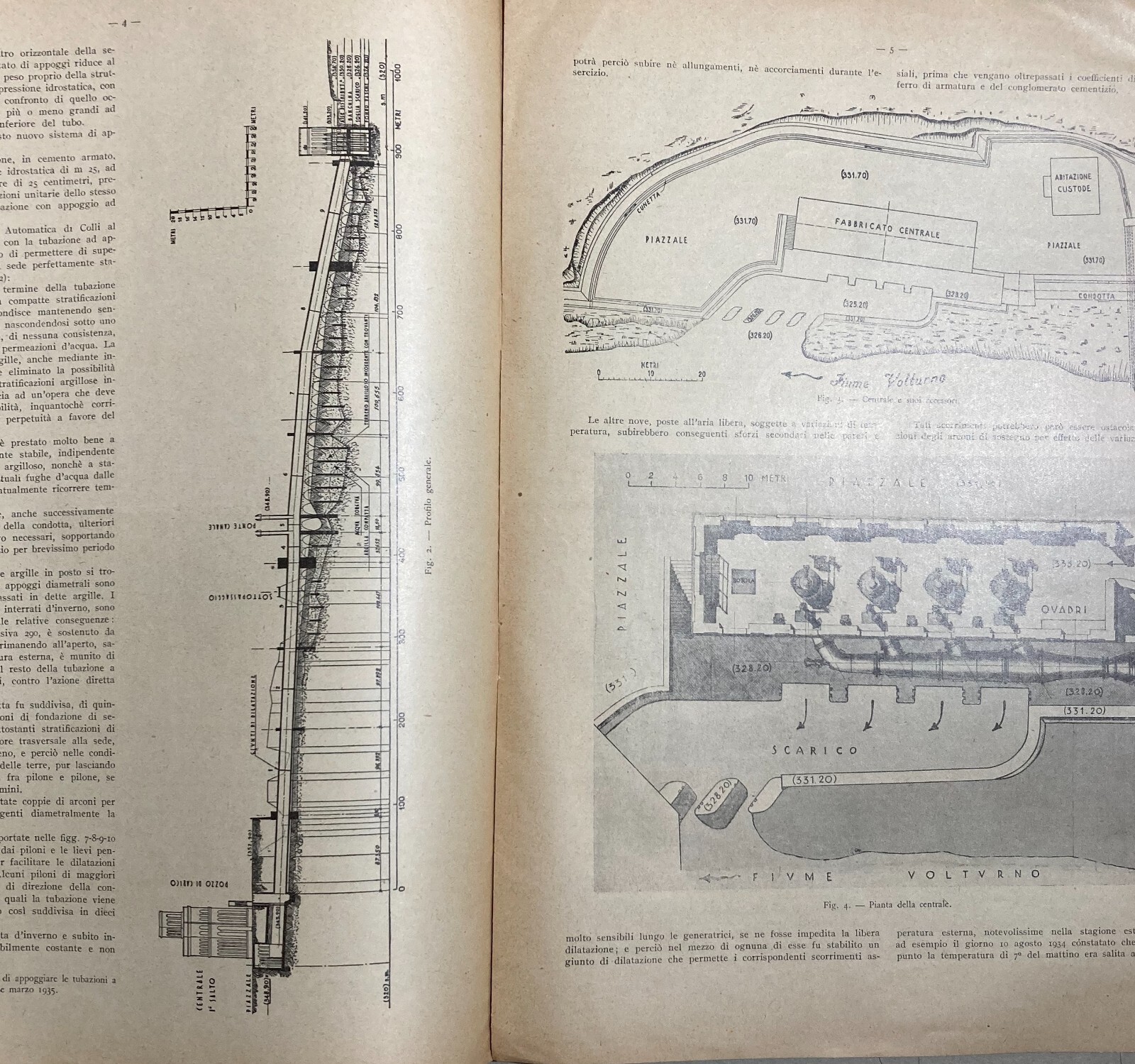 Ingegneria, Idraulica, Elettrotecnica: Centrale Di Colli Al Volturno   Cangia   1935