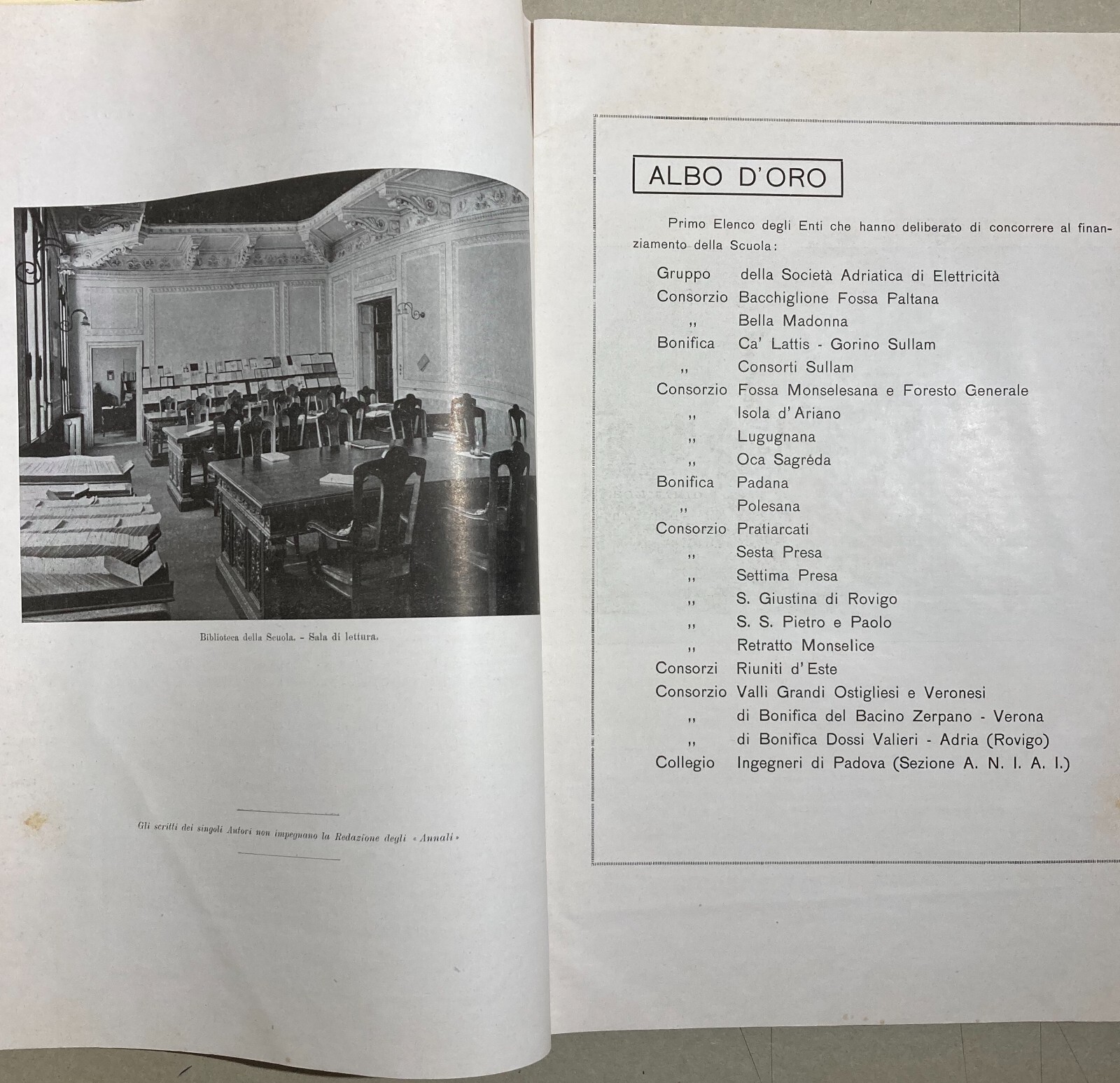 Annali Della R. Scuola d'Ingegneria Di Padova, 1925