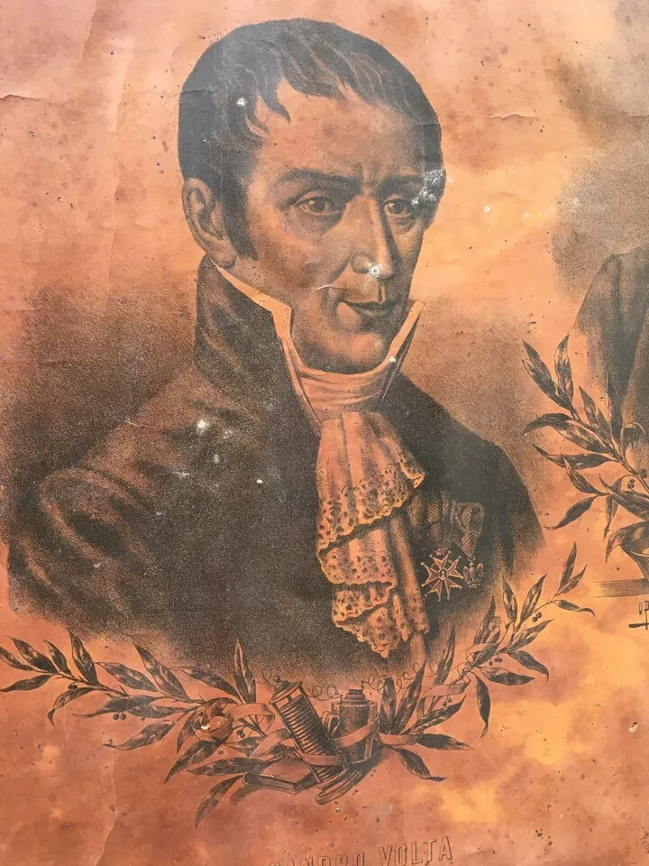 Fisica, Scienziati: Marconi, Volta, Galvani. Araldica, Bologna. Lito Mazzoli, Puccioni
