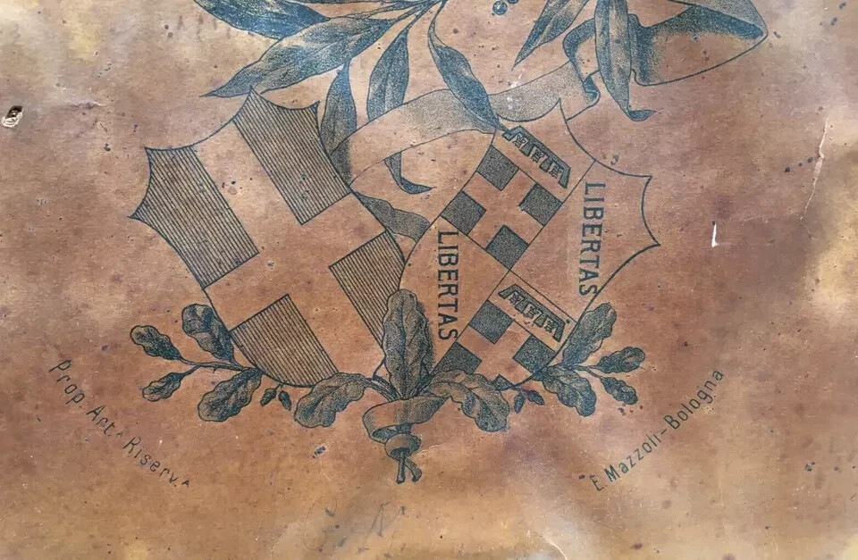 Fisica, Scienziati: Marconi, Volta, Galvani. Araldica, Bologna. Lito Mazzoli, Puccioni