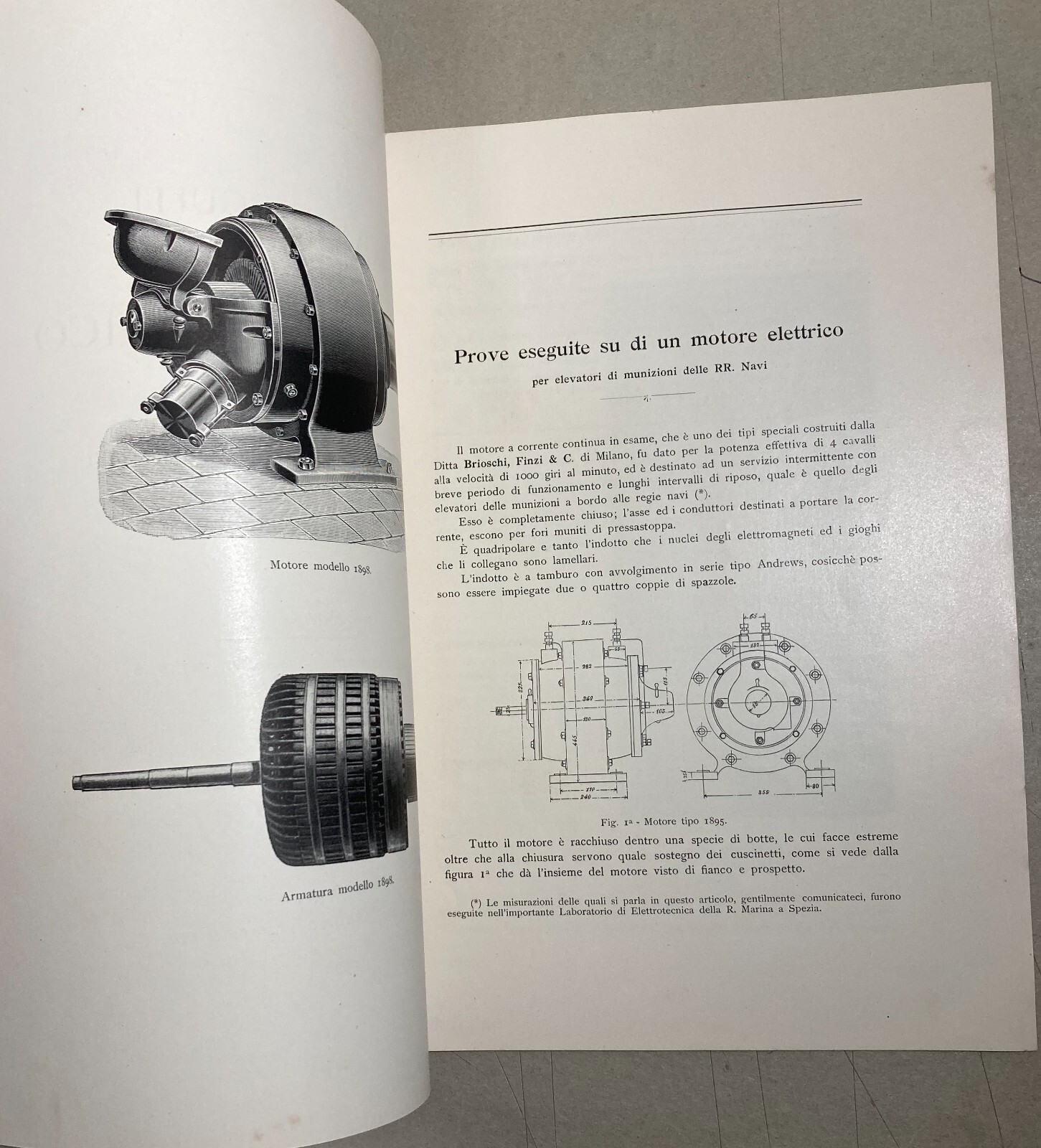 Militaria, Marineria, Elevatori Di Munizioni, Elettrotecnica, 1898