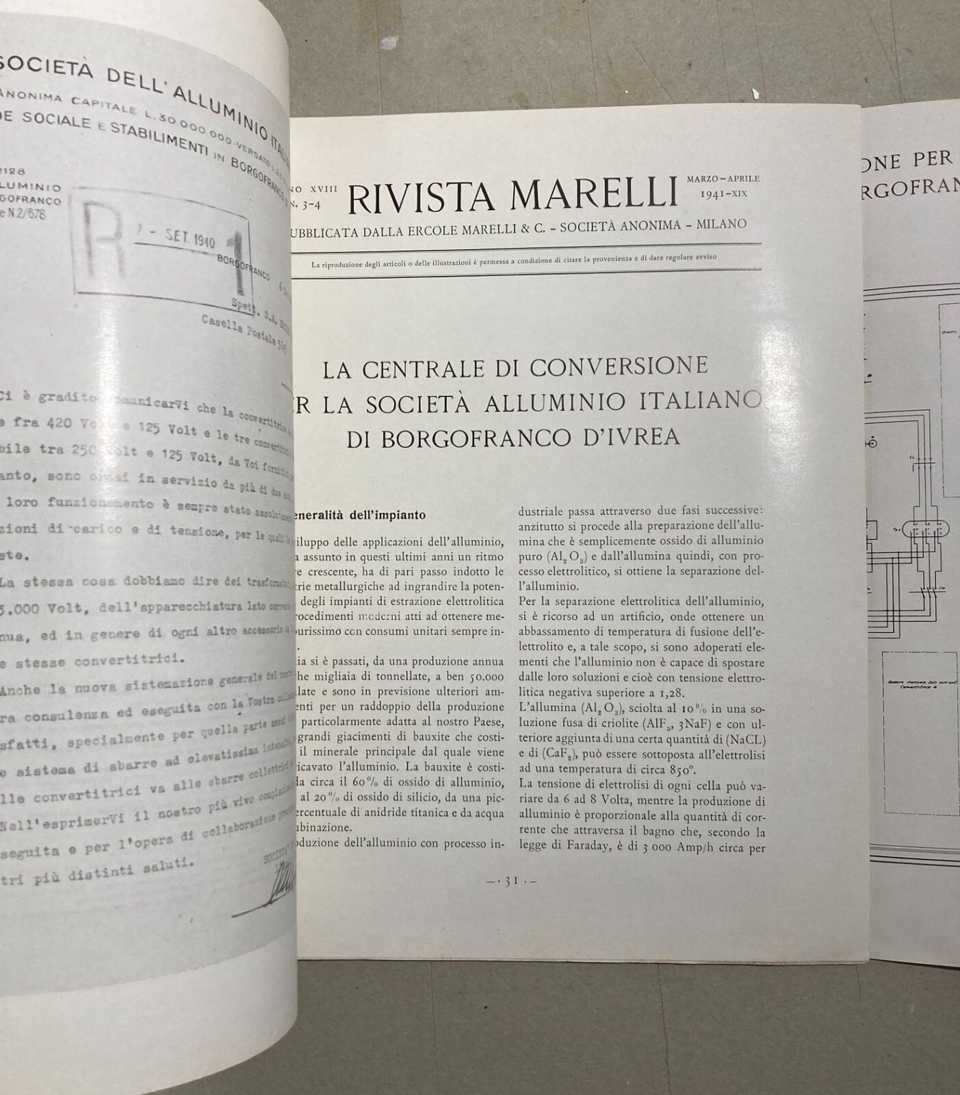 Elettrotecnica Marelli, Centrale Di Borgofranco d'Ivrea   Illustrato D'Epoca, 1941
