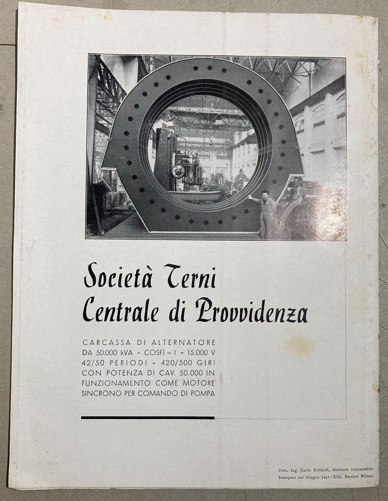 Elettrotecnica Marelli, Centrale Di Borgofranco d'Ivrea Illustrato D'Epoca, 1941