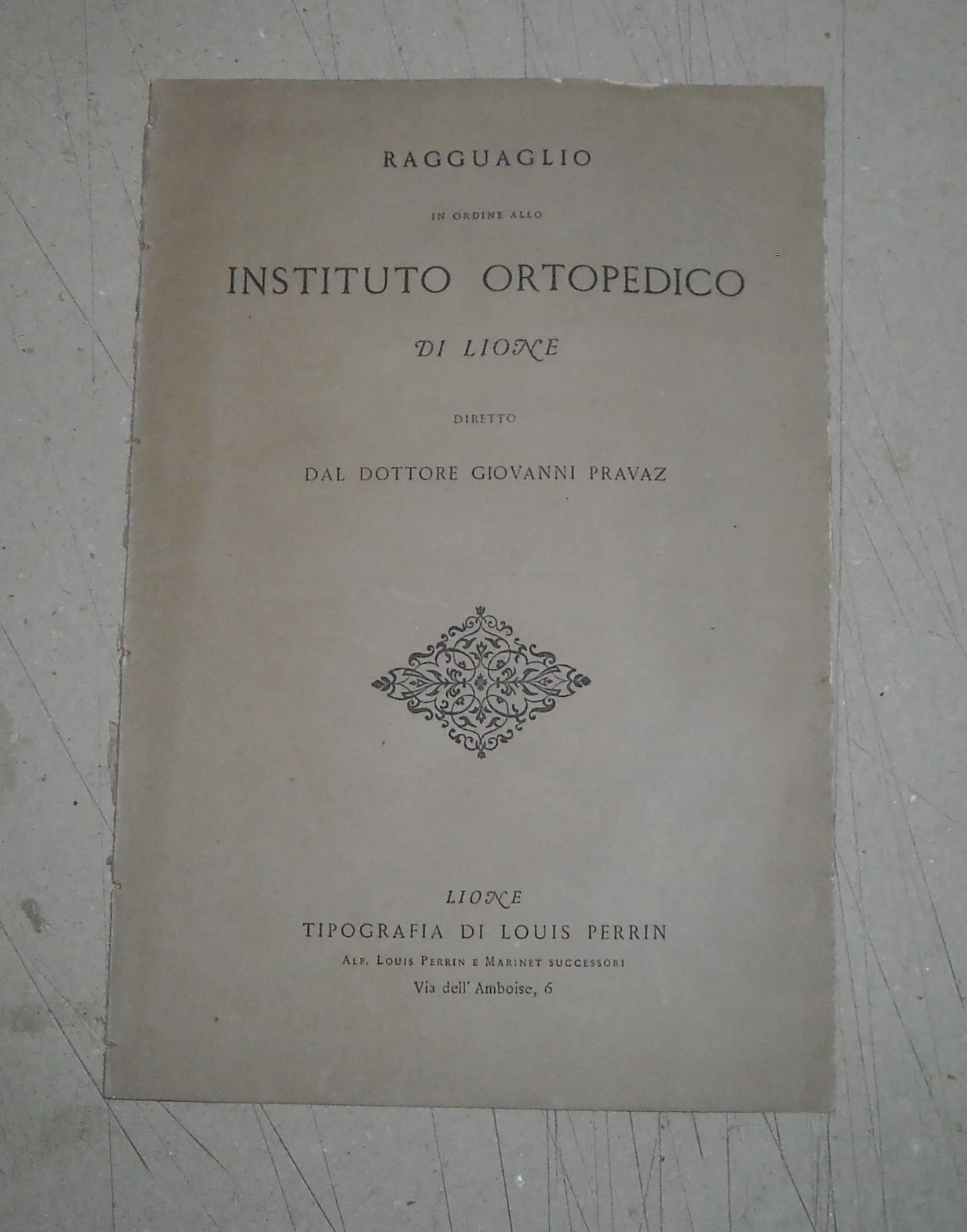 Medicine, Orthopedics, Lyon Orthopedic Institute, Dr. Pravaz, Corrective Gymnastics