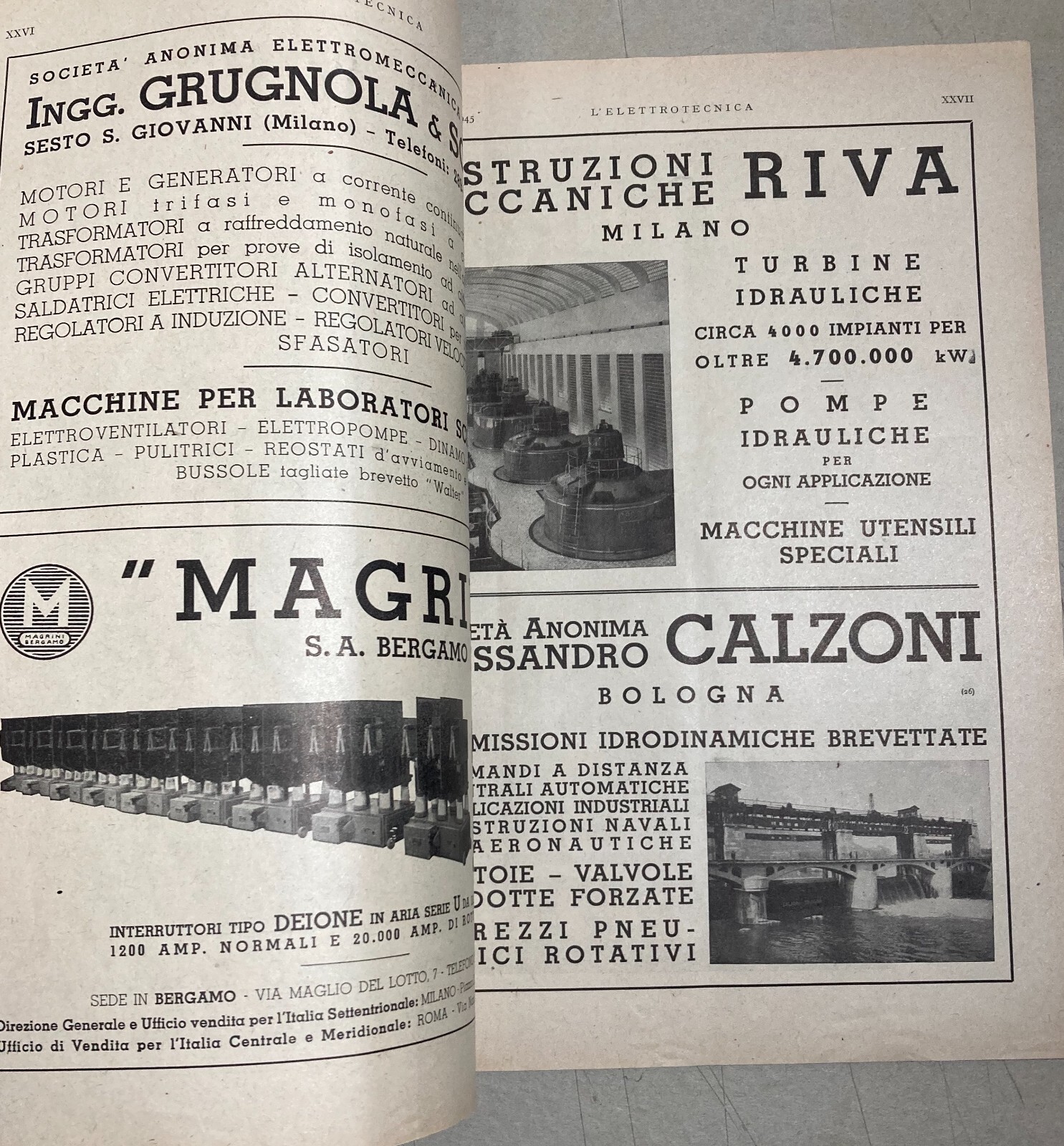 Elettrotecnica, Elettricità E Pubblicità Industriale: L'Elettrotecnica, 1945