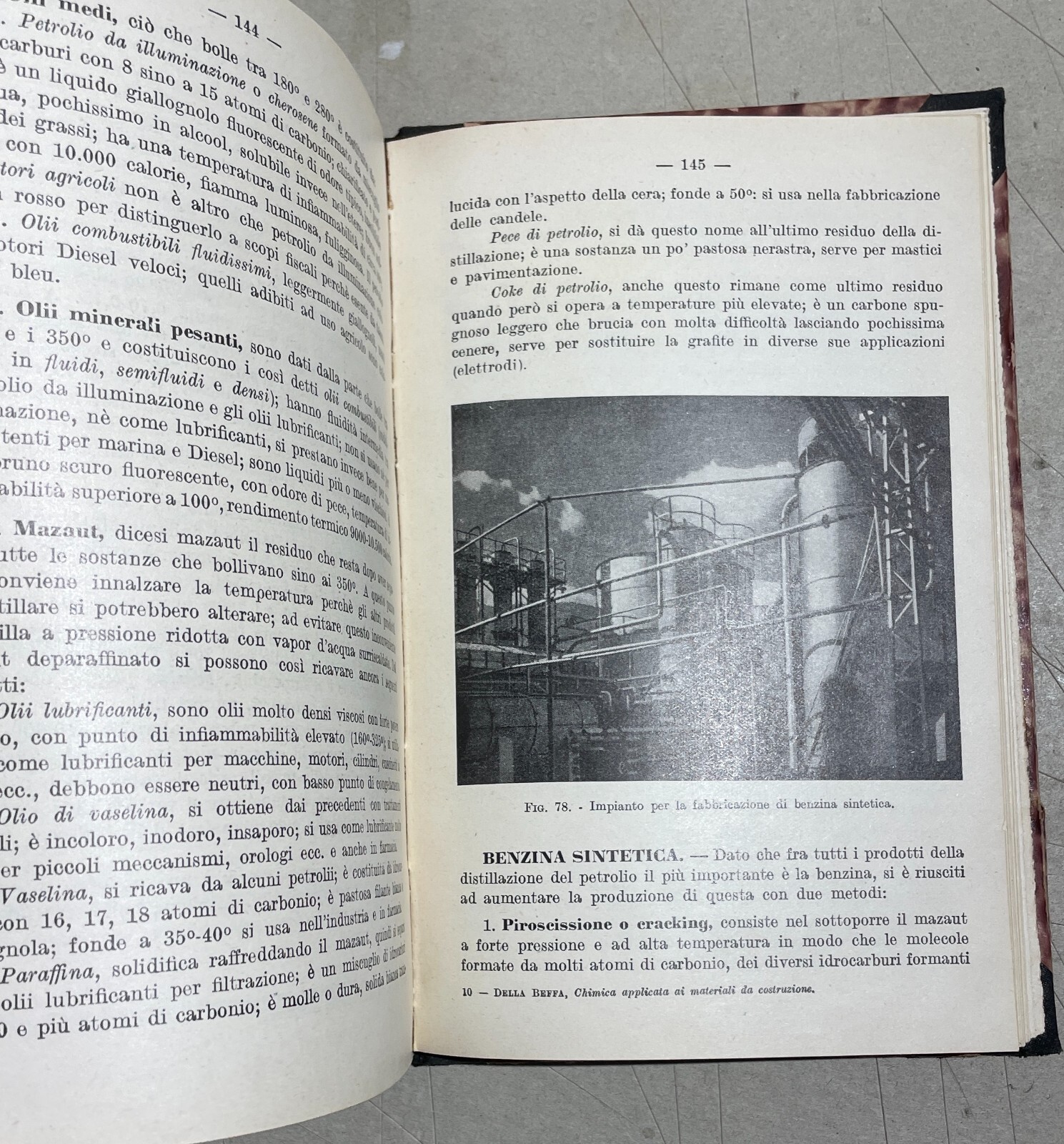 Chimica Applicata Ai Materiali Da Costruzione, Giuseppe Della Beffa, 1954