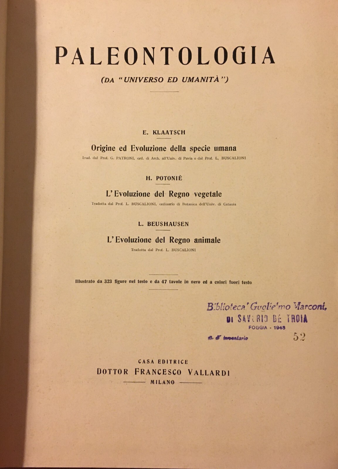 Paleontologia, Antropologia, Fossili, Geologia, Botanica E Zoologia Illustrata