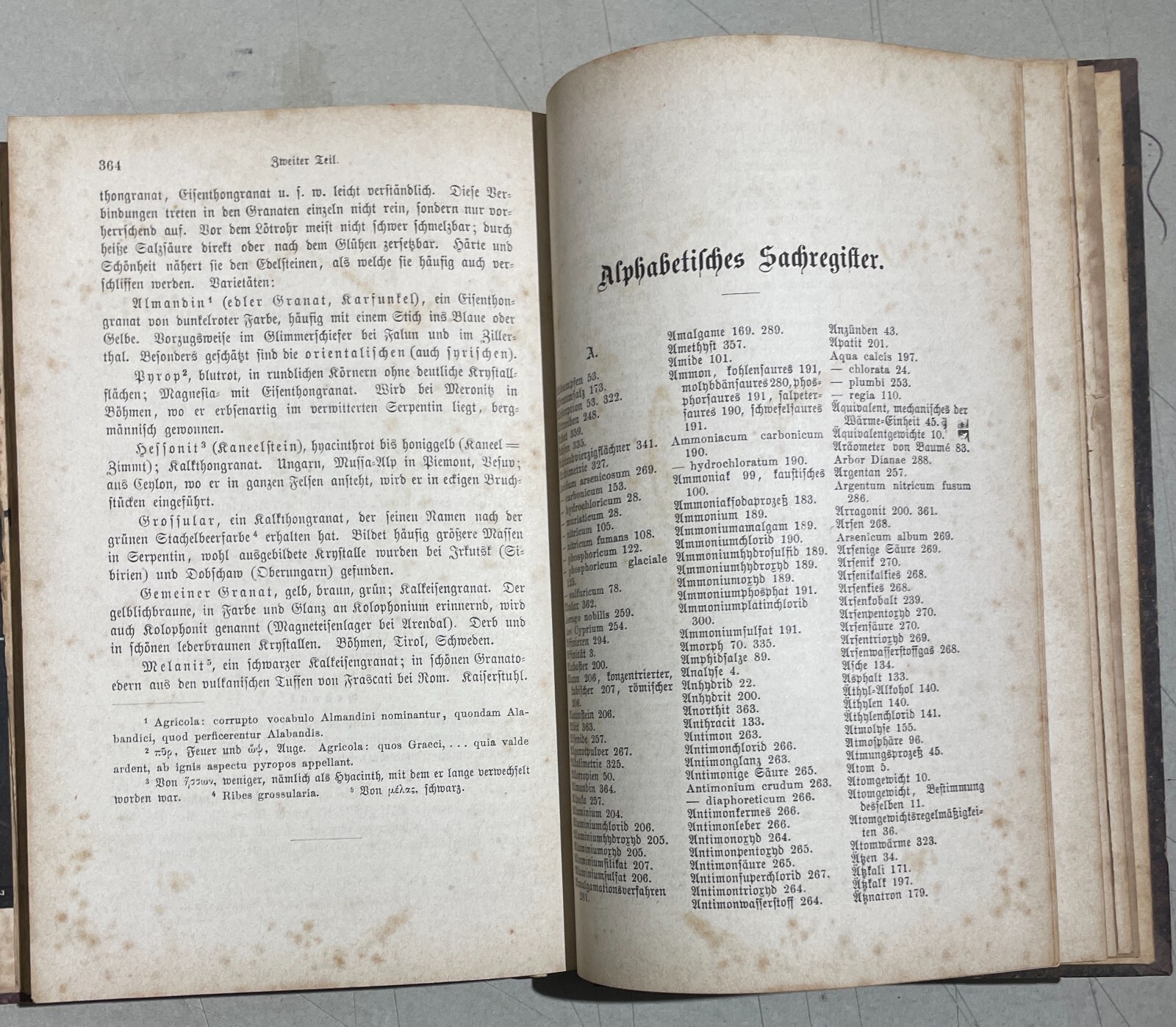 Scienze   Chimica Organica E Inorganica   Mineralogia   Antica Edizione Tedesca   1887