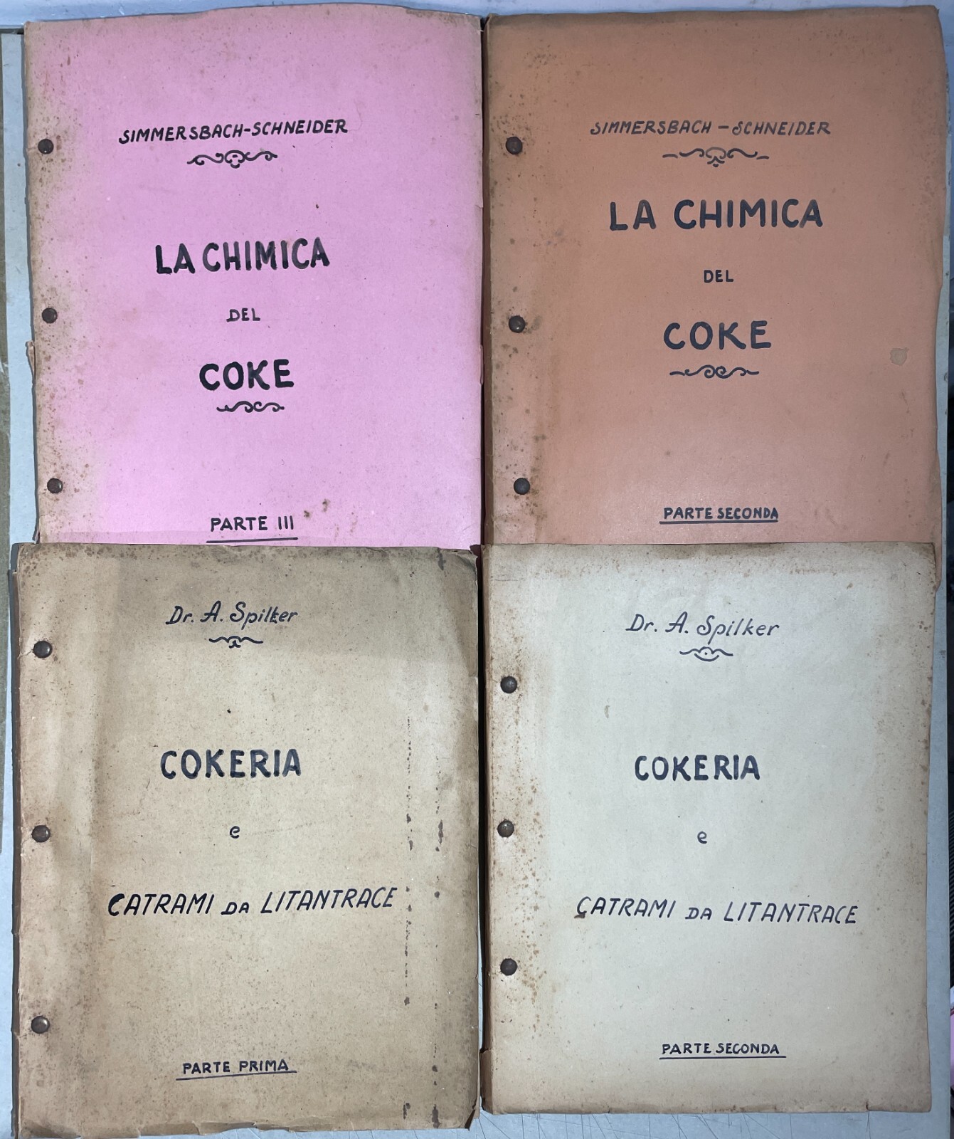 Chimica Del Coke, Cokeria, Litantrace E Catrami   Spilker, Simmersbach, Schneider