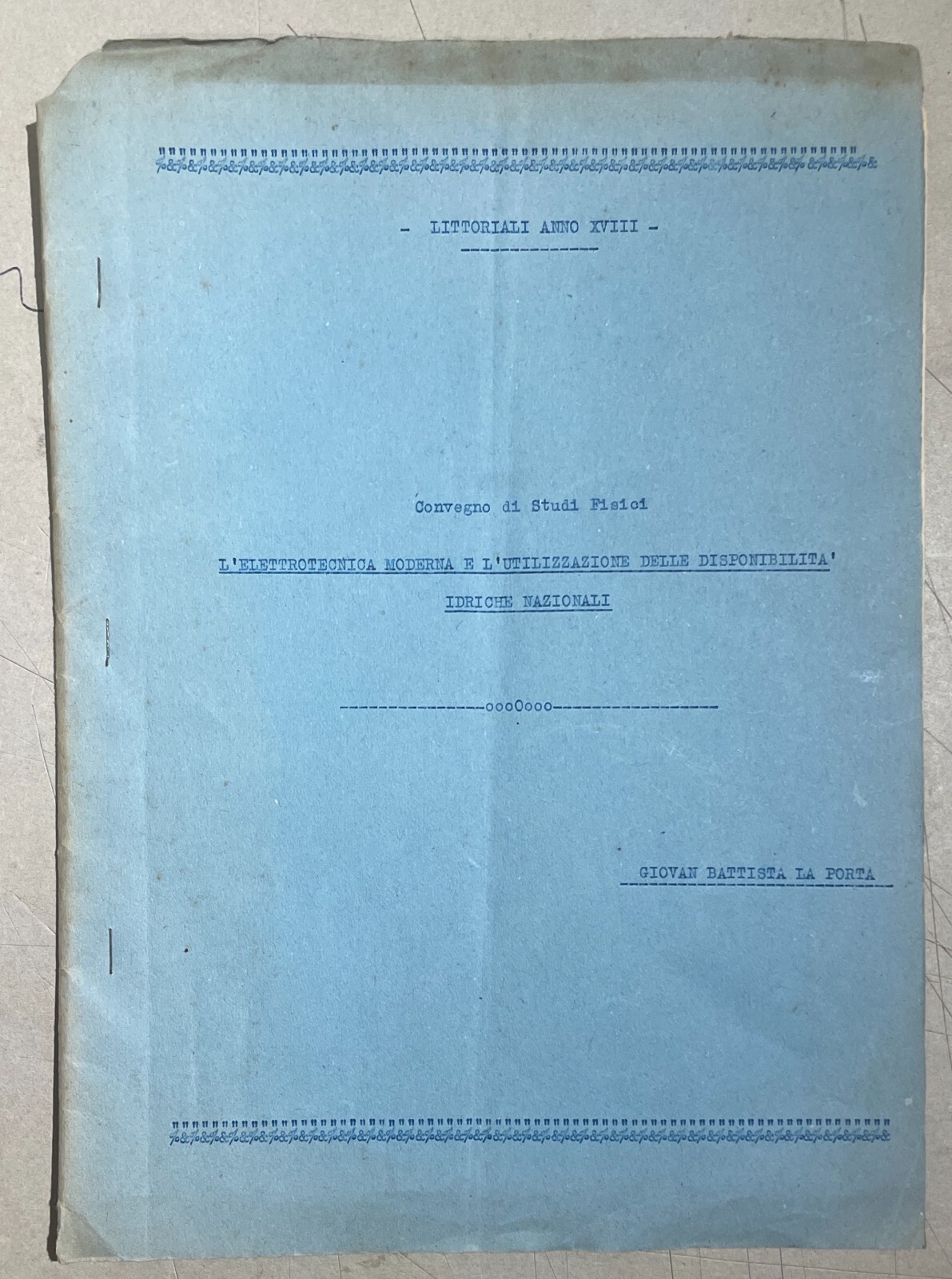 Elettricità, Elettrotecnica Moderna E Idraulica   Giovan Battista La Porta