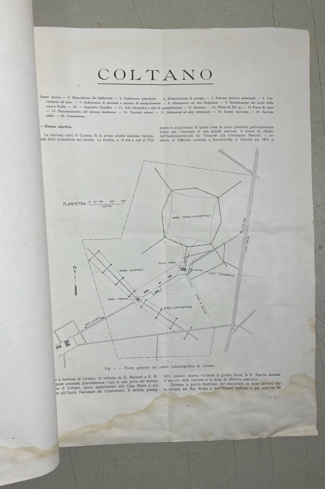 Il Centro Radiotelegrafico di Coltano G. Vallauri Regia Marina 1923