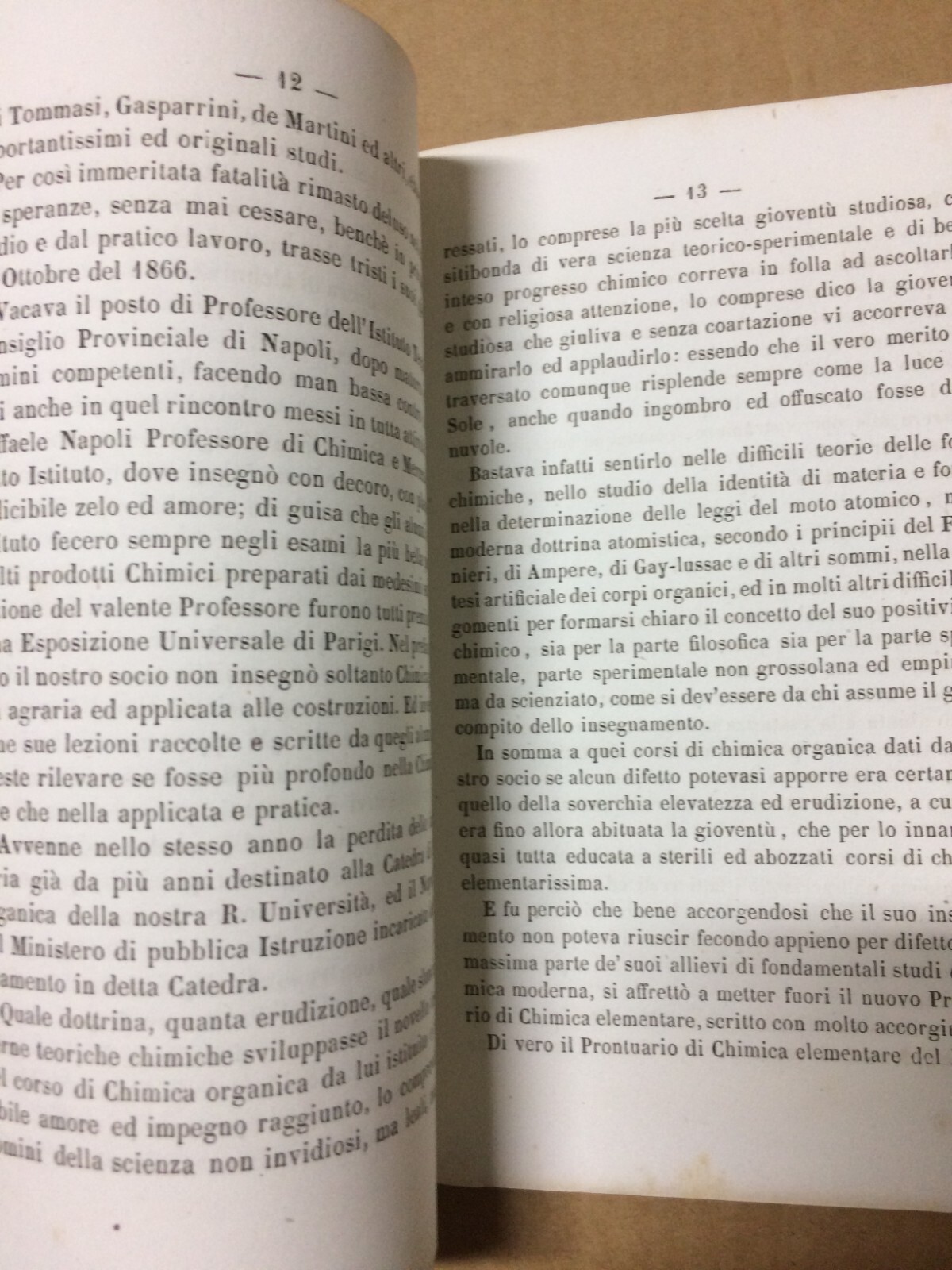 Chimica: Vita E Opere Di Raffaele Napoli   Silvestro Zinno (1870)