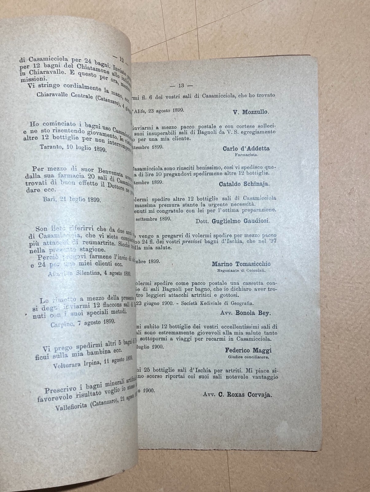 Napoli Farmacia Del Leone Chimico d'Emilio Erboristeria Bagni Naturali Acque 1903