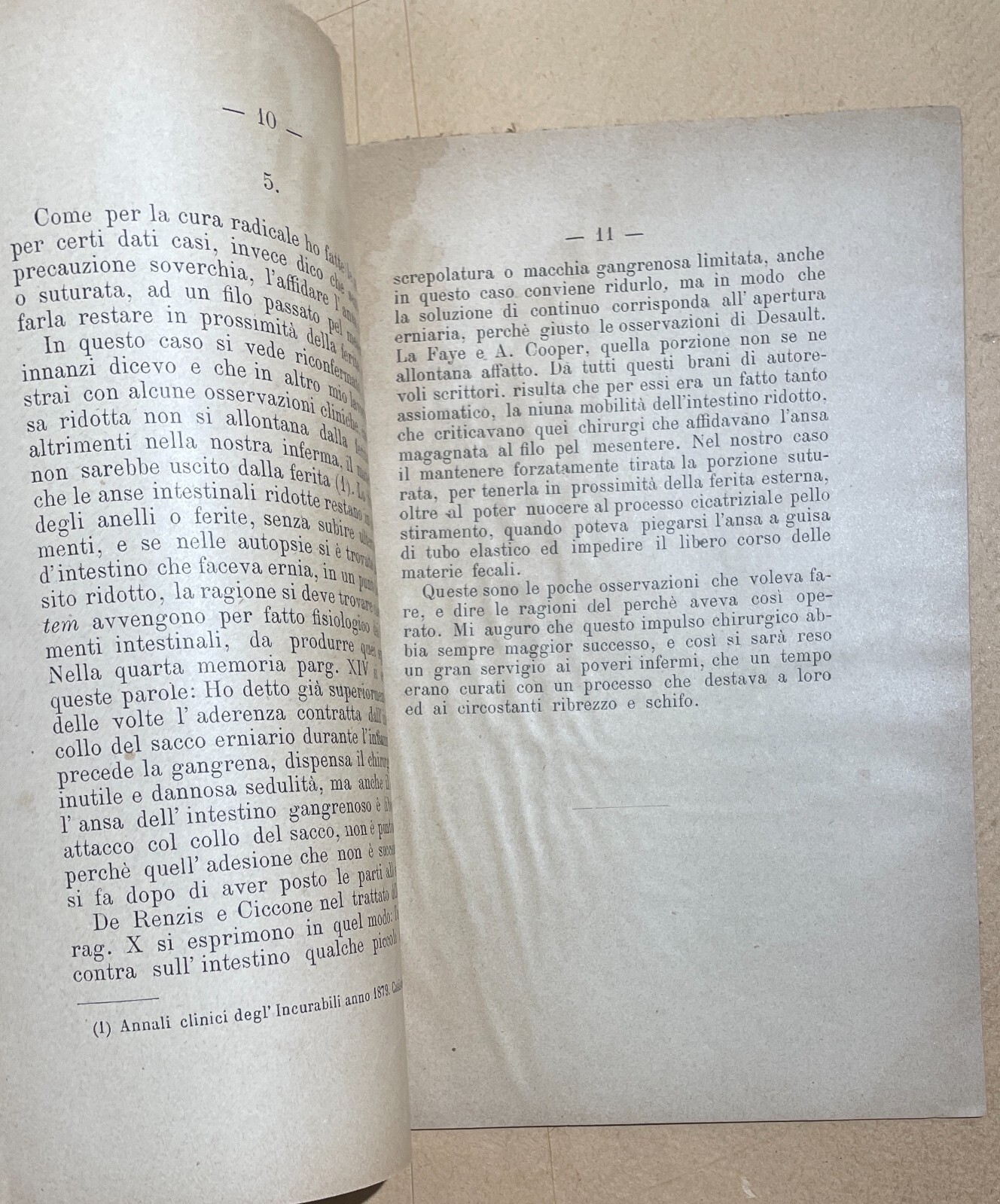 Medicina, Chirurgia, Resezione Dell'Intestino. Napoli, Buonomo, 1888
