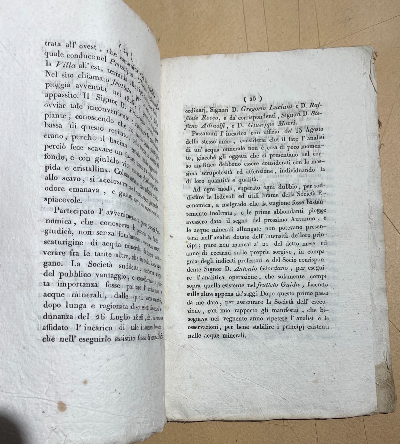 Medicina, Chimica E Acque Minerali Di Salerno, Anselmo Macrì, 1827