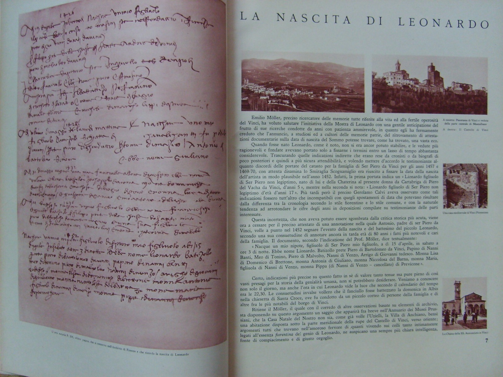Leonardo Da Vinci: Arte, Pittura, Scienze, Ottica. Monumentale Opera Illustrata, 1940