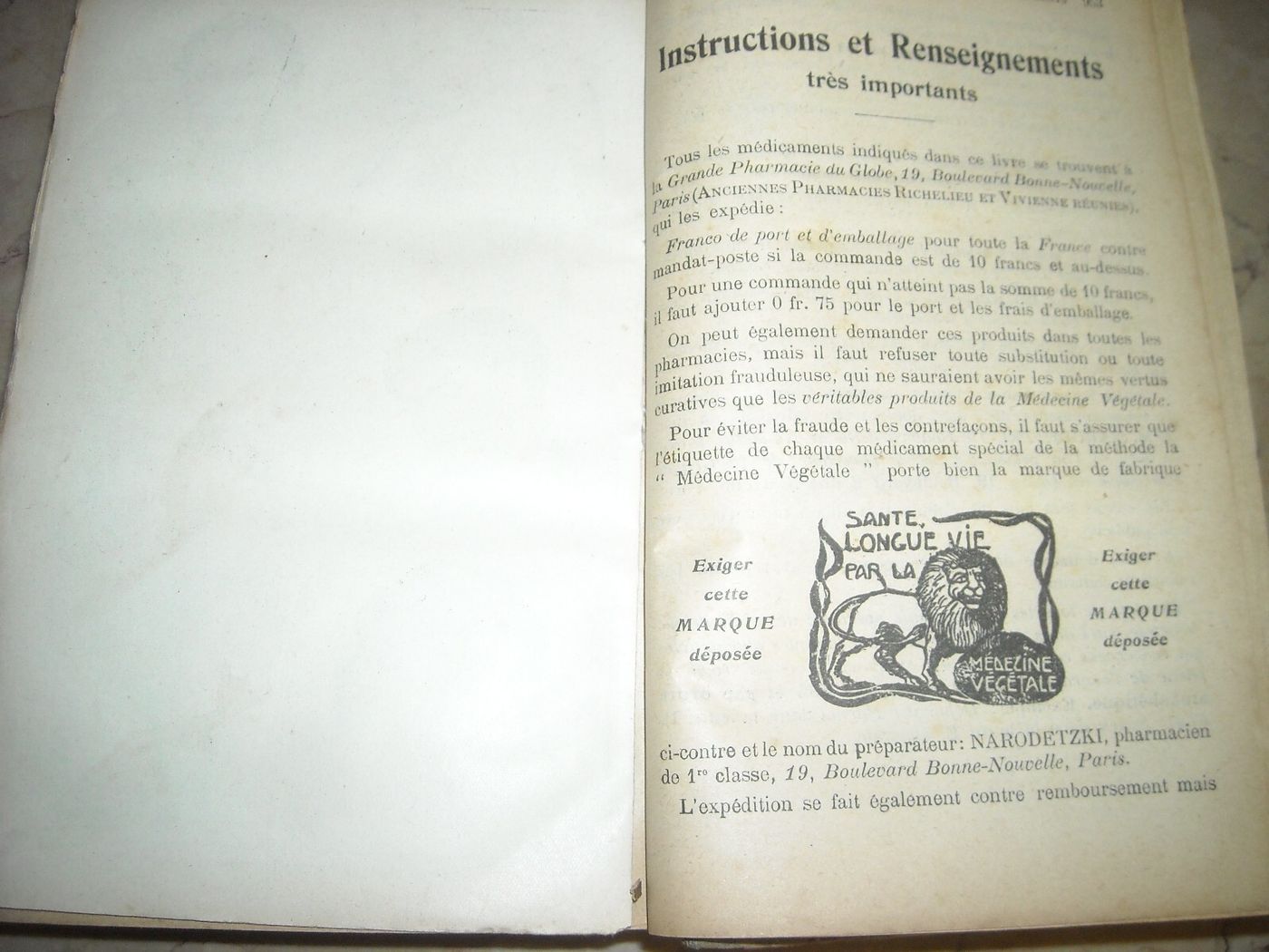 Medicina Vegetale, Farmacia, Terapie E Botanica: Livre De Santé Et d'Hygiène Di A. Narodetzki