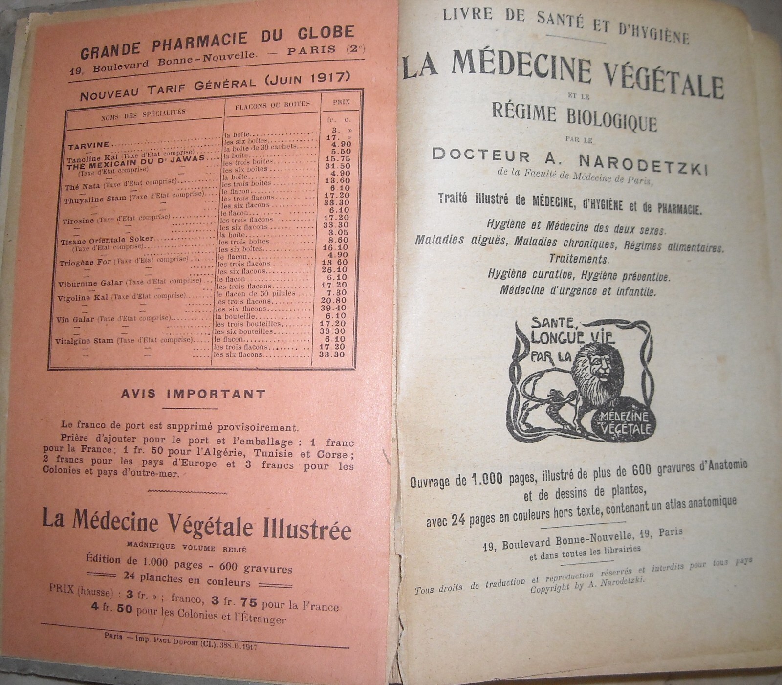 Medicina Vegetale, Farmacia, Terapie E Botanica: Livre De Santé Et d'Hygiène Di A. Narodetzki