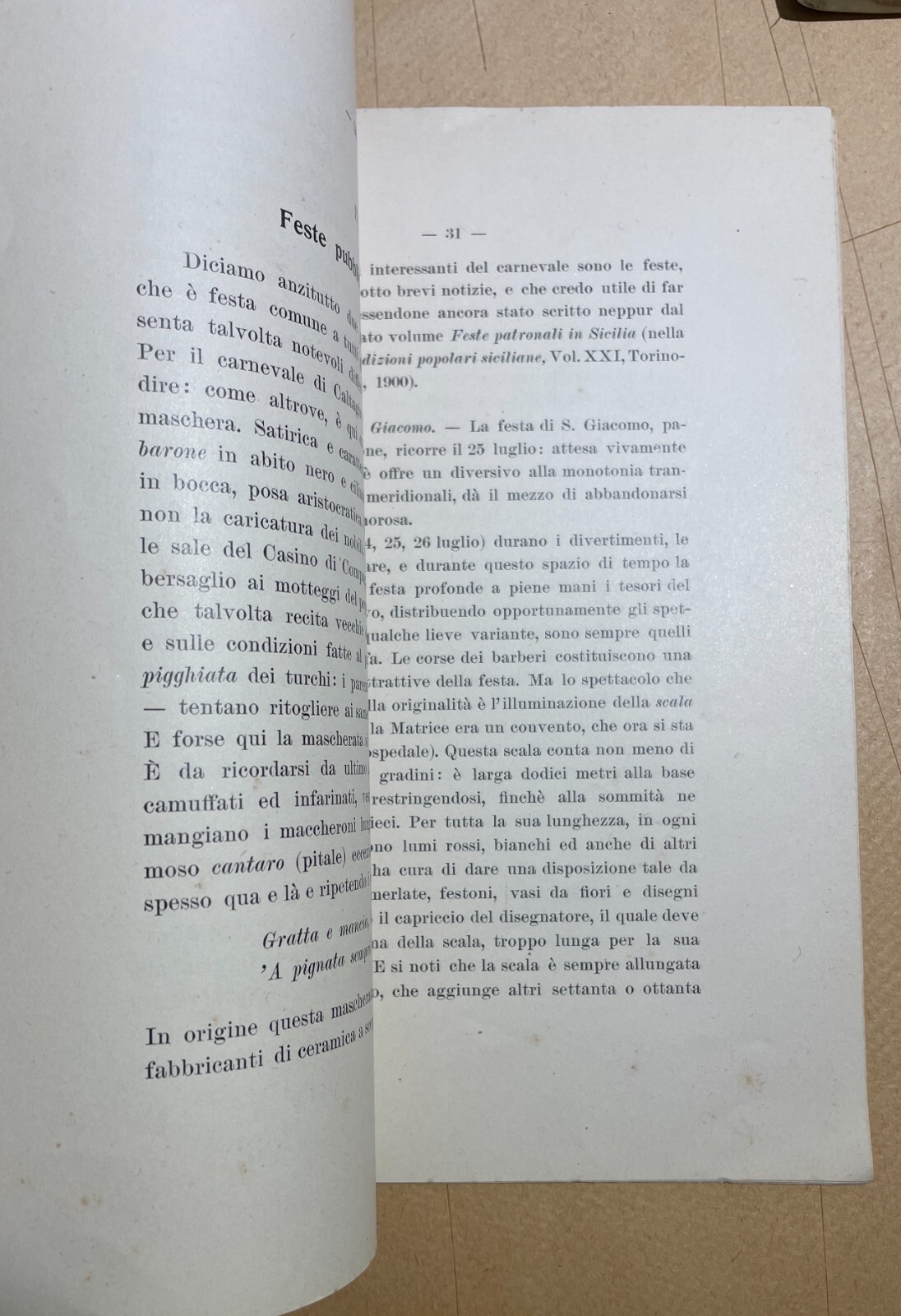 Etnografia, Antropologia E Folklore: Caltagirone. Loria, Villari E Superstizioni (1907)