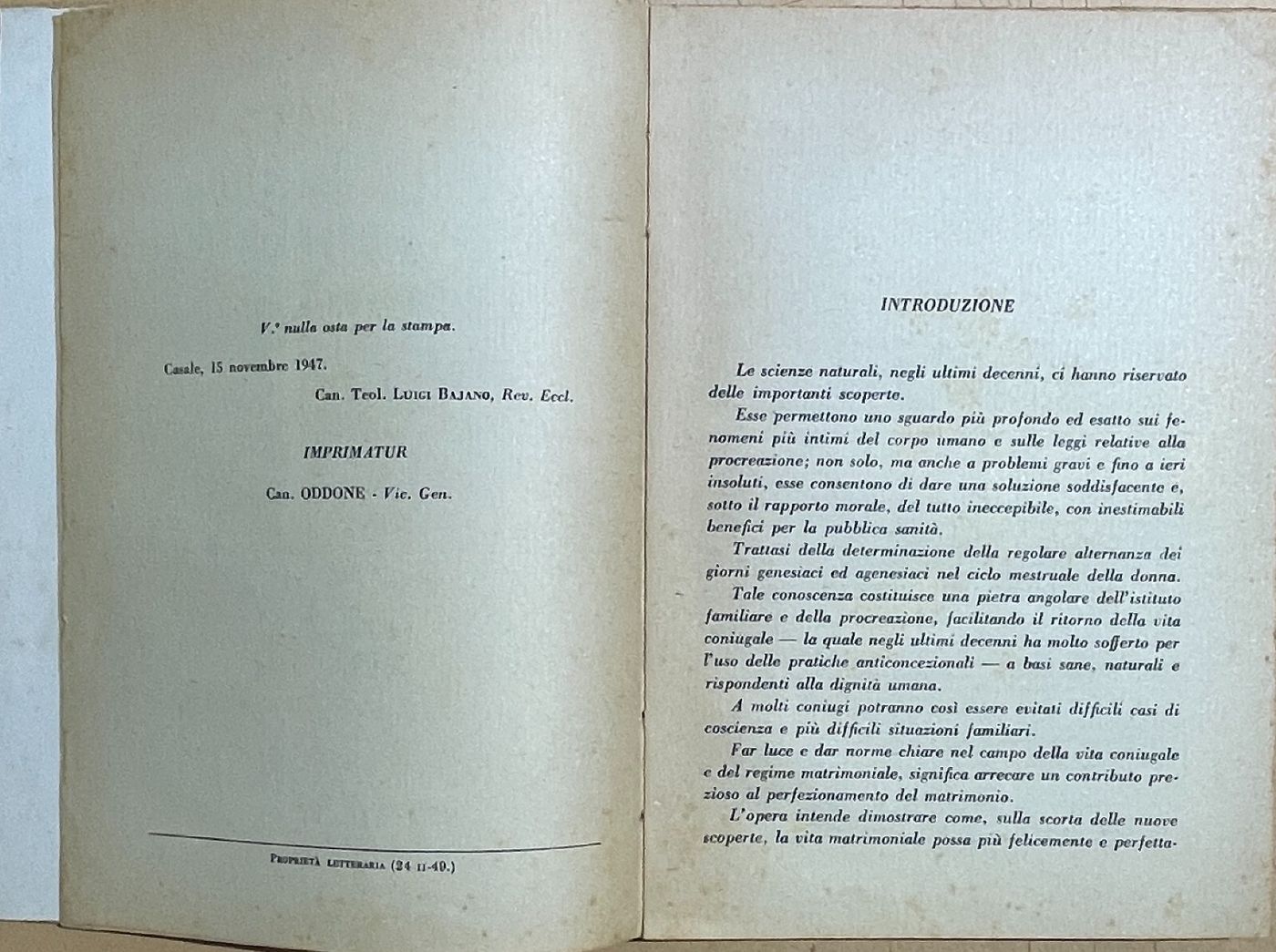 Agenesi E Fecondità Nel Matrimonio   Georg, 1949