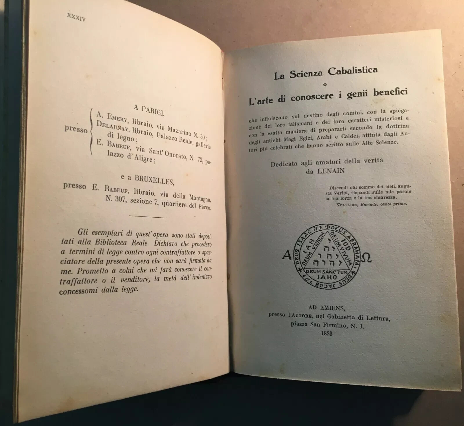 Esoterismo, Occultismo, Magia, Cabala, Astrologia: Genio Benefico   Papus   Lenain (scompleto)