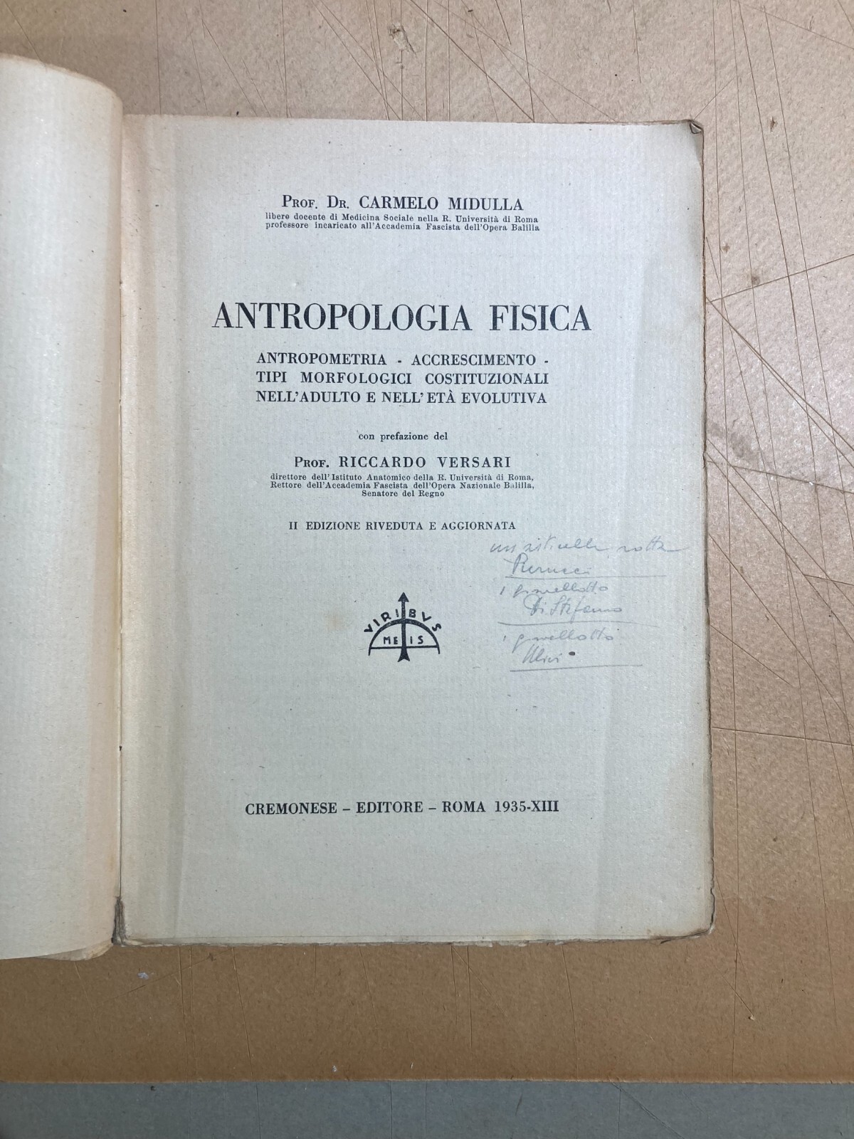 Antropologia, Fascismo, Mancinismo, Colore Del Corpo, Forza Muscolare E Crescita, 1935
