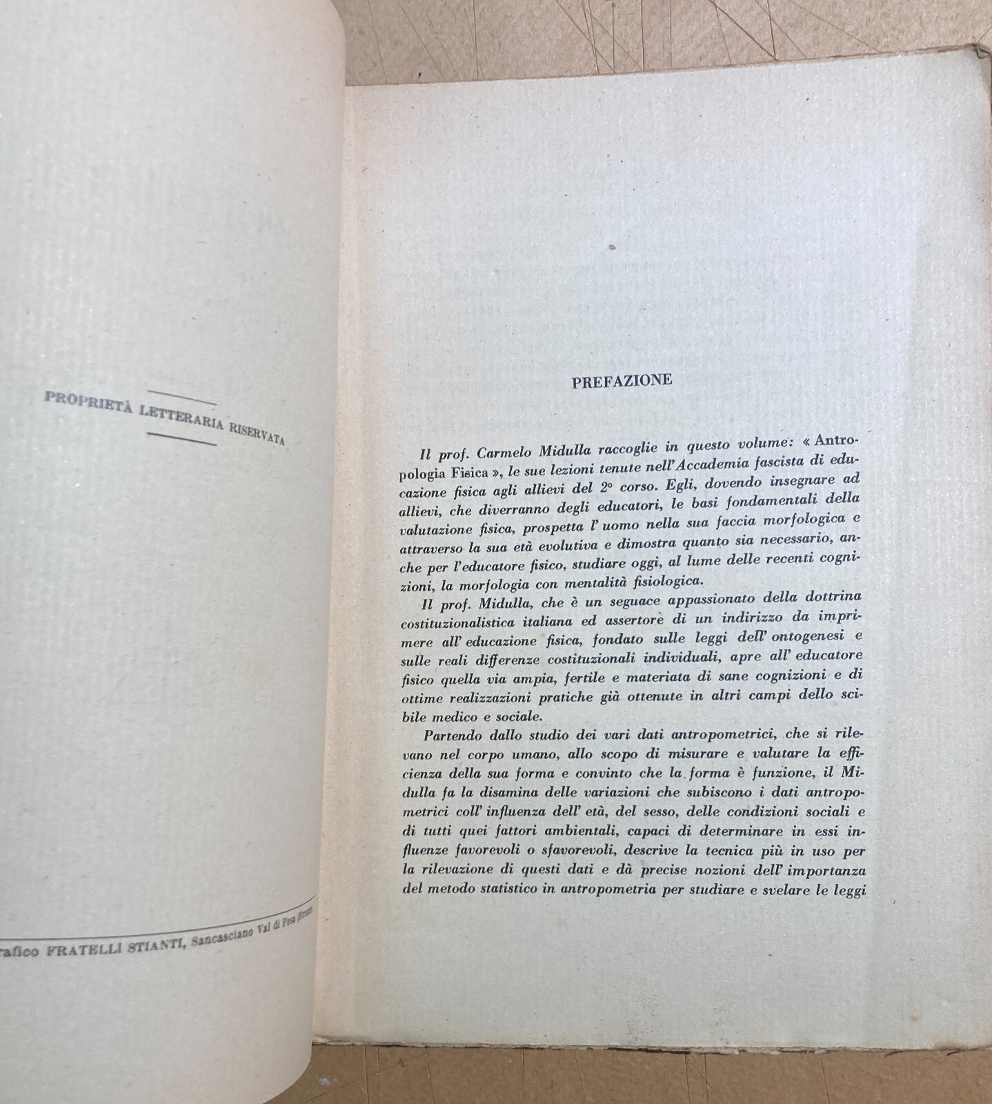 Antropologia, Fascismo, Mancinismo, Colore Del Corpo, Forza Muscolare E Crescita, 1935