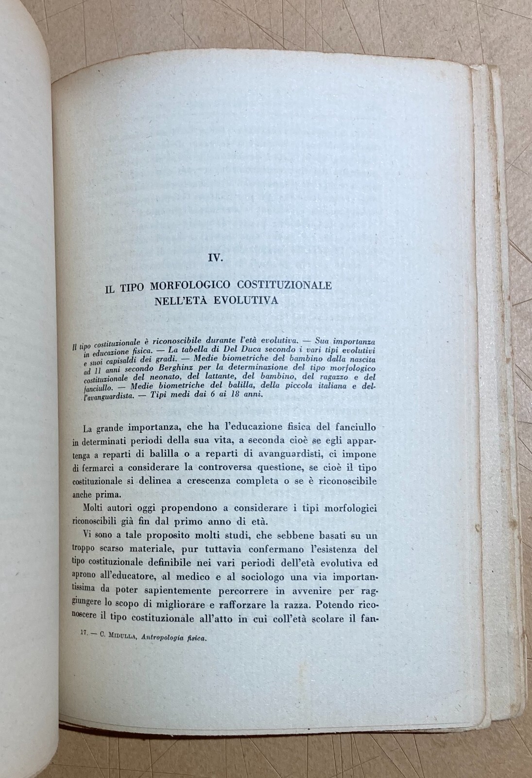 Antropologia, Fascismo, Mancinismo, Colore Del Corpo, Forza Muscolare E Crescita, 1935