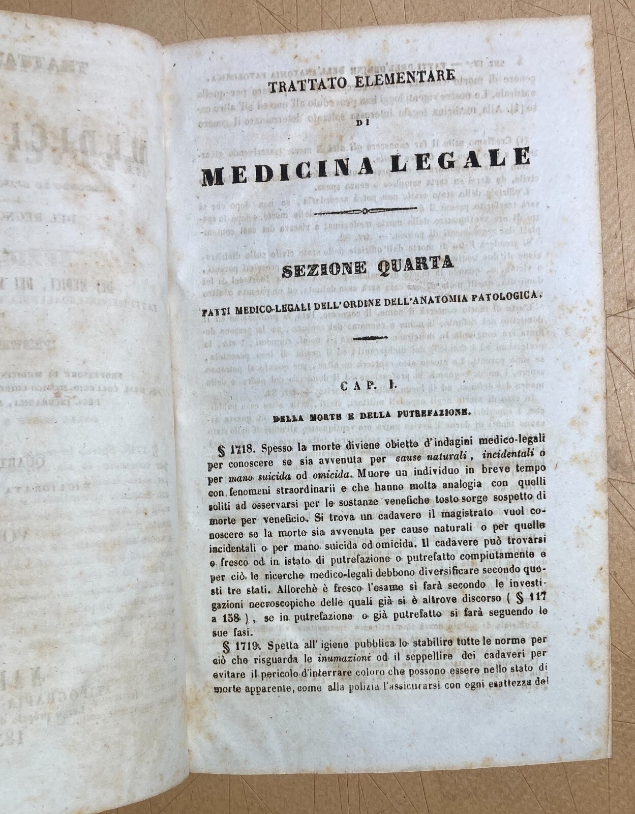 Medicina Legale   Perrone   Napoli   Putrefazione   Tossicologia   1851
