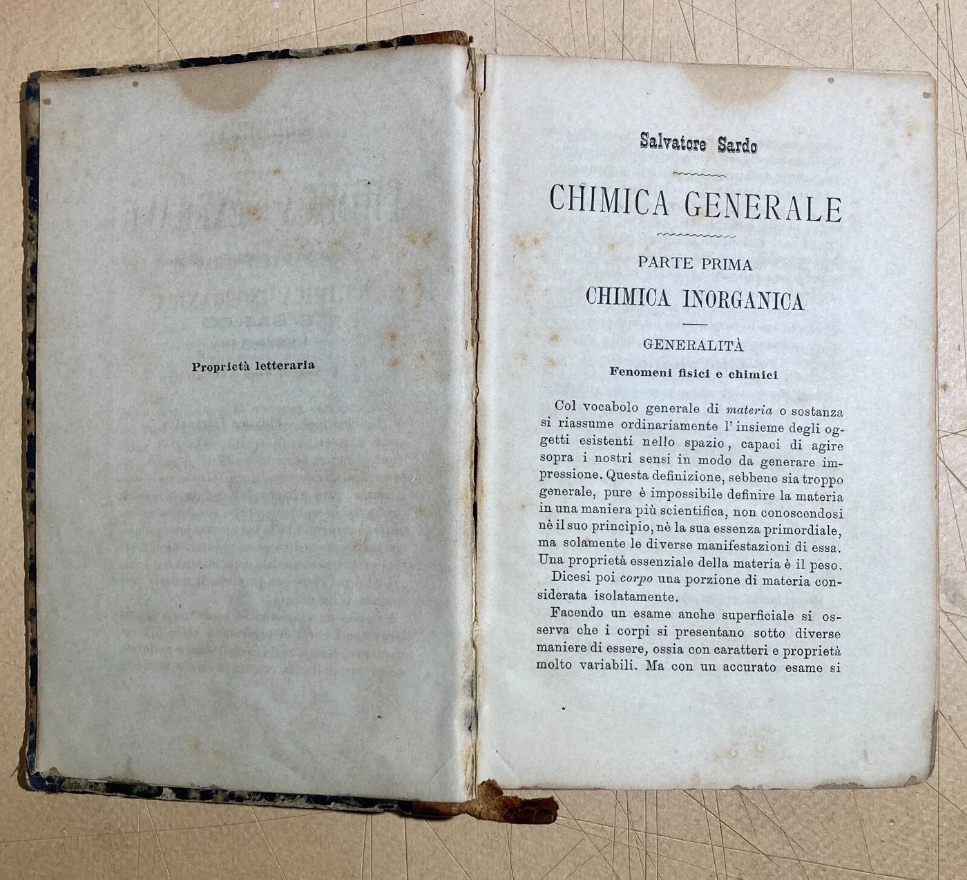 Elementi Di Chimica Generale Secondo Le Teorie Moderne   S. Sardo   1886