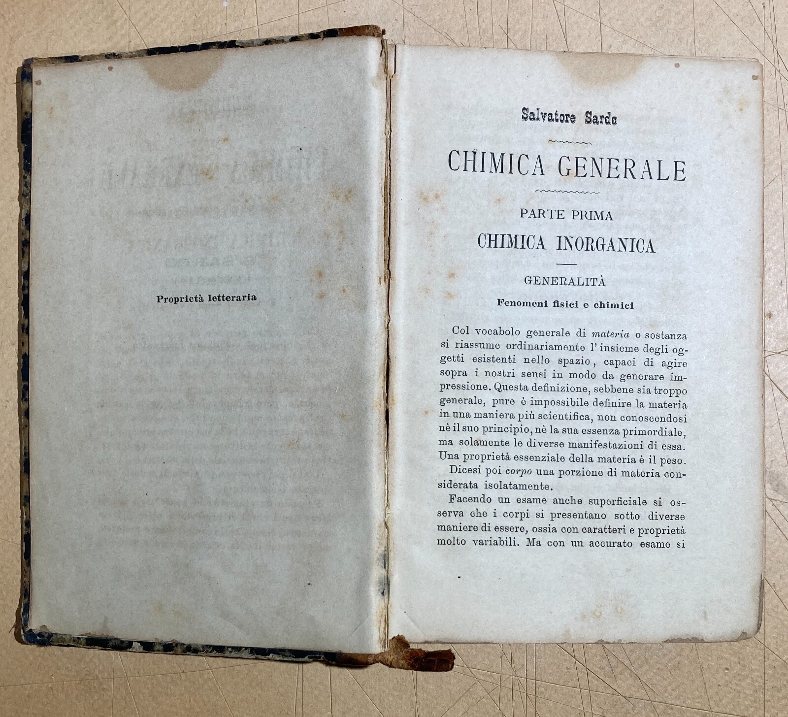 Elementi Di Chimica Generale Secondo Le Teorie Moderne   S. Sardo   1886