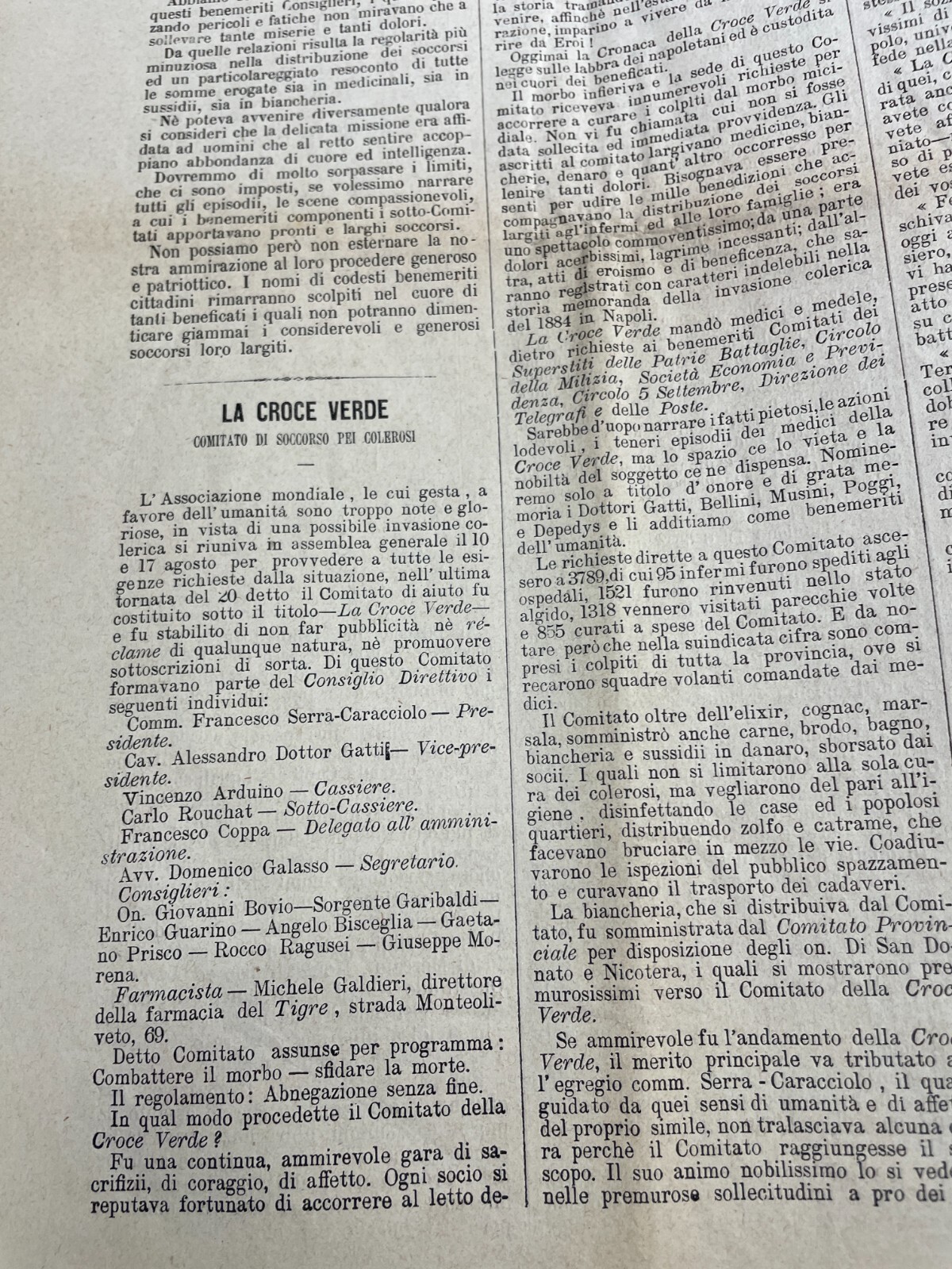 Napoli: Medicina, Igiene E L'Epidemia Colerica Del 1884
