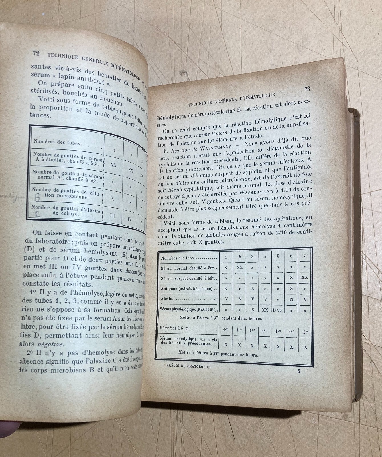 Medicina, Ematologia, Citologia, Chimica. Antica Edizione Francese. Rieux. Illustrata.