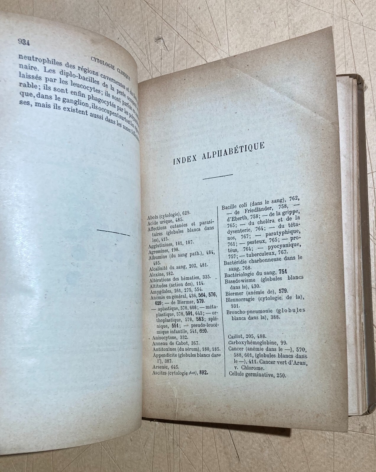 Medicina, Ematologia, Citologia, Chimica. Antica Edizione Francese. Rieux. Illustrata.