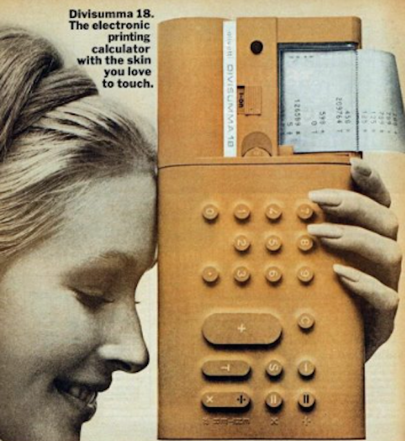 Divisumma 18. Calcolatrice d'Epoca Olivetti, Design Mario Bellini