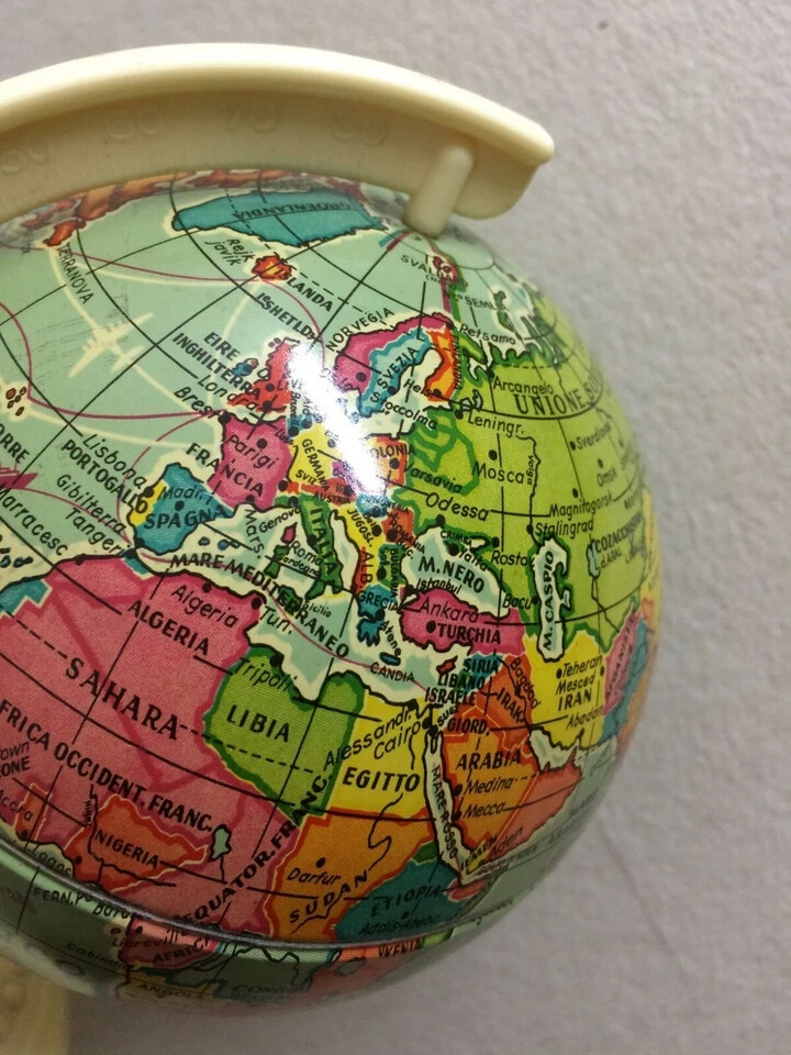 Mappamondo Decorativo Vintage Da Collezione