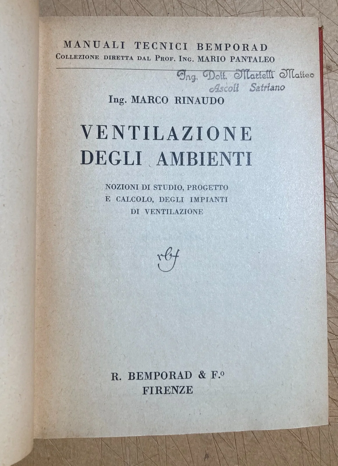 Ventilazione degli Ambienti: Nozioni di Studio, Progetto e Calcolo