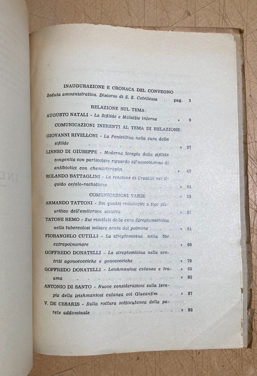 Abruzzo, Chieti: Atti Del III Convegno Medico (1951)