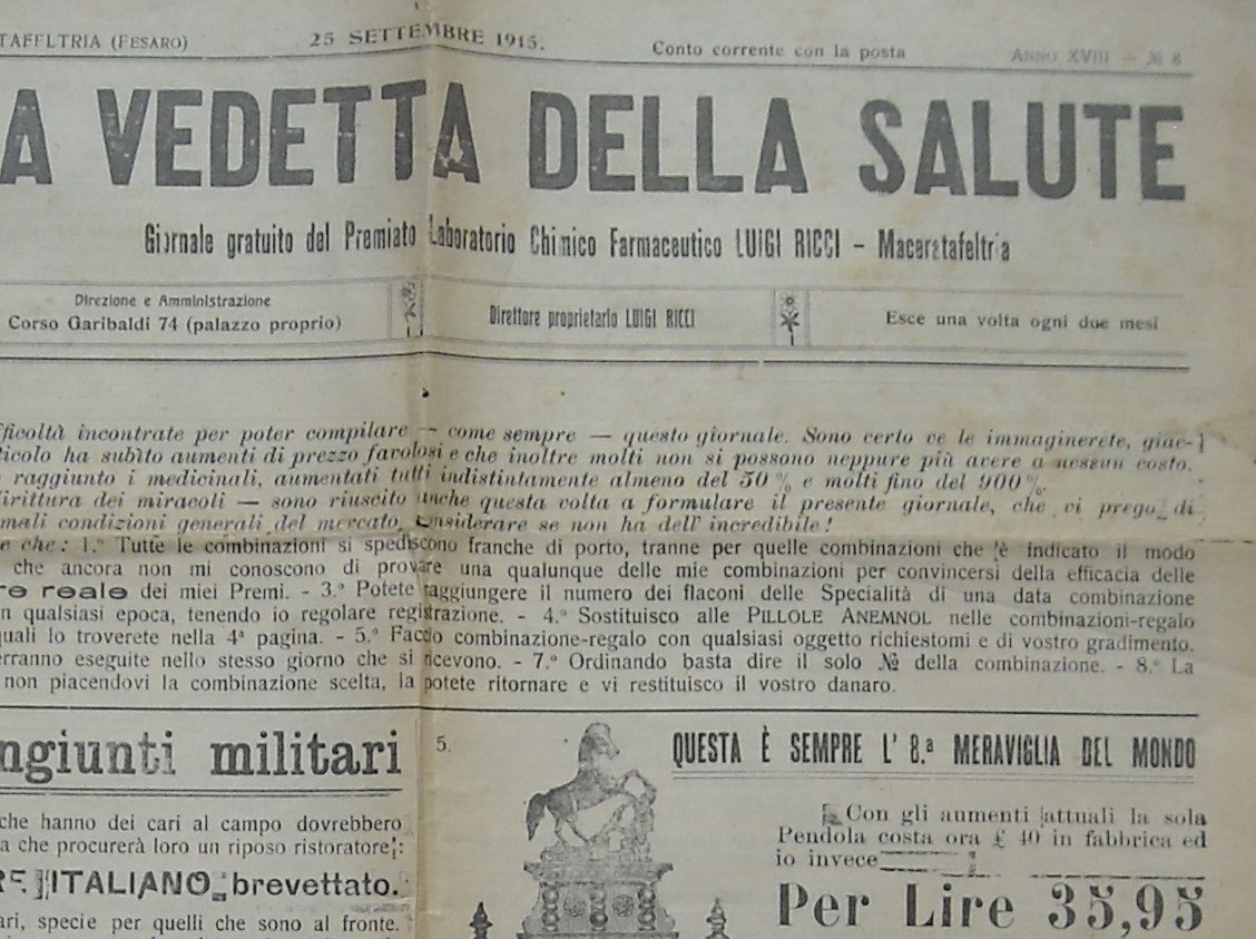 Marche, Pesaro, Macerata Feltria, Farmacia Ricci, Militaria, Orologi, Ciclismo, Calesse