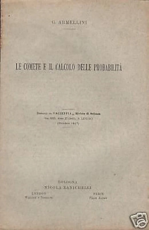 Astronomia, Fisica, Matematica: L'Origine Delle Comete   Armellini