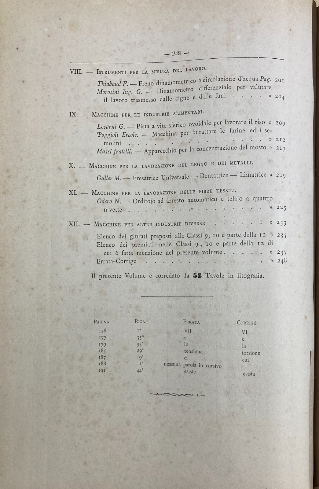 Ingegneria Meccanica, Ferrovie E Fibre Tessili. Esposizione Di Milano, 1882
