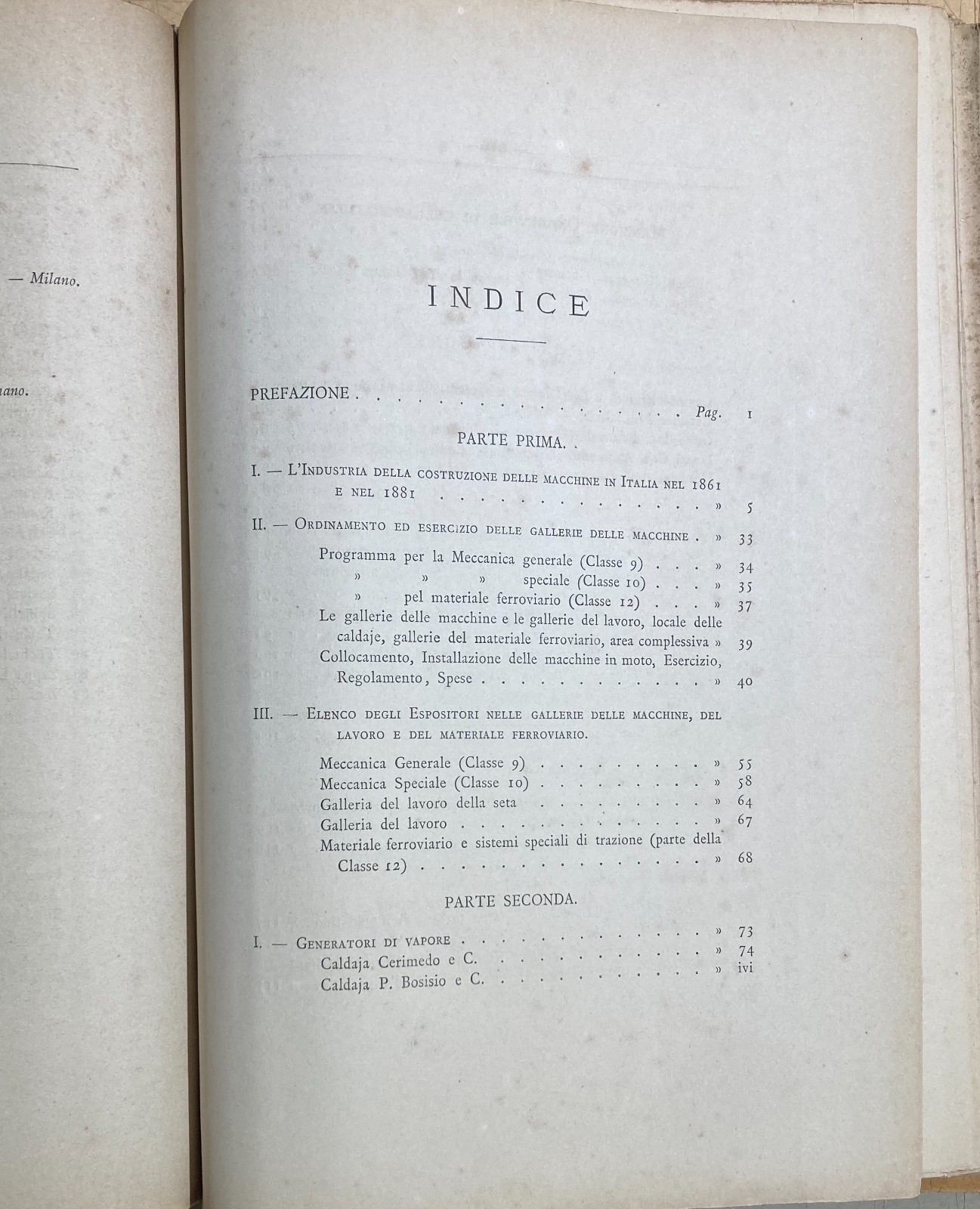 Ingegneria Meccanica, Ferrovie E Fibre Tessili. Esposizione Di Milano, 1882