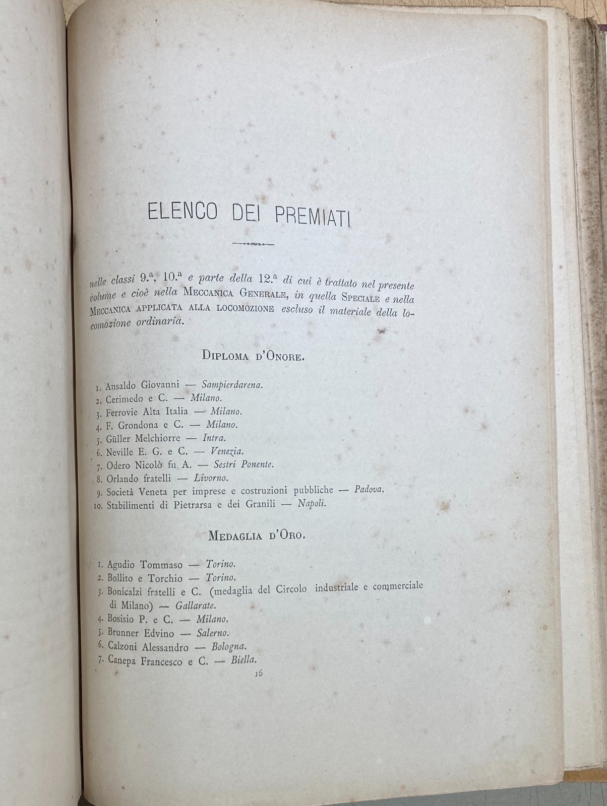 Ingegneria Meccanica, Ferrovie E Fibre Tessili. Esposizione Di Milano, 1882