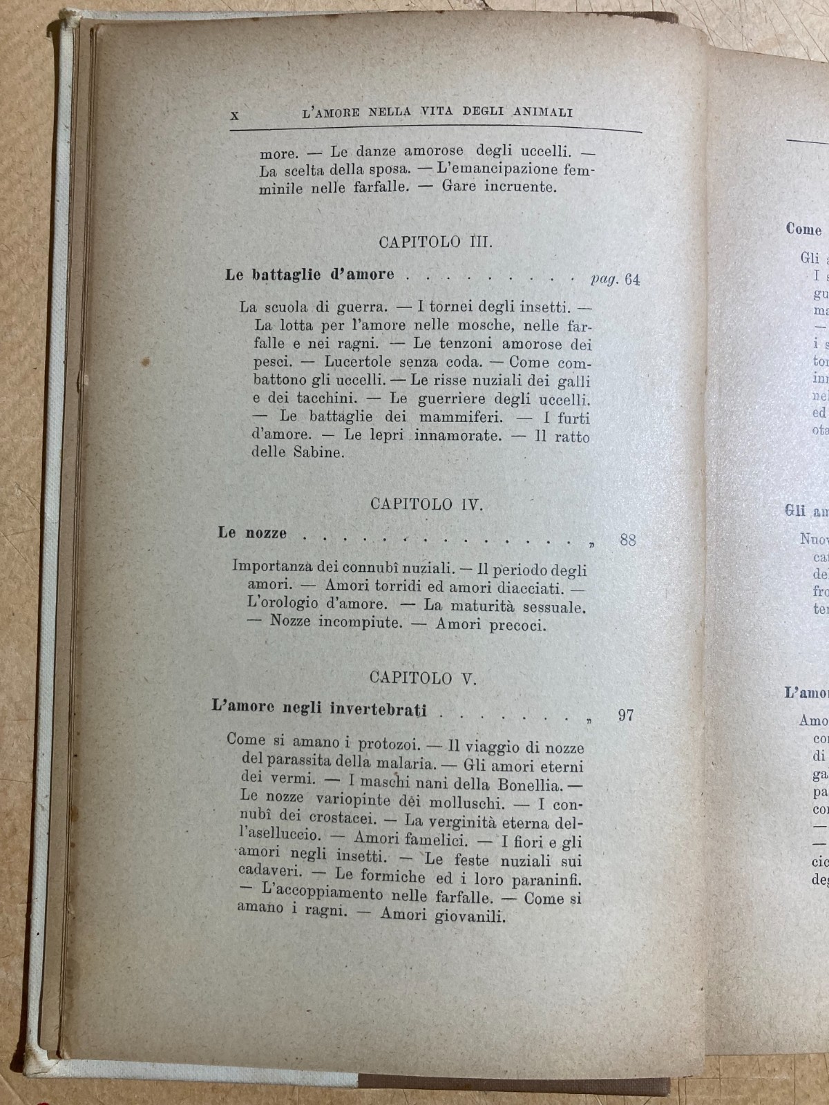 Zoologia. Gli Amori Degli Animali. Accoppiamenti E Corteggiamenti. Edizione Bocca, 1905.