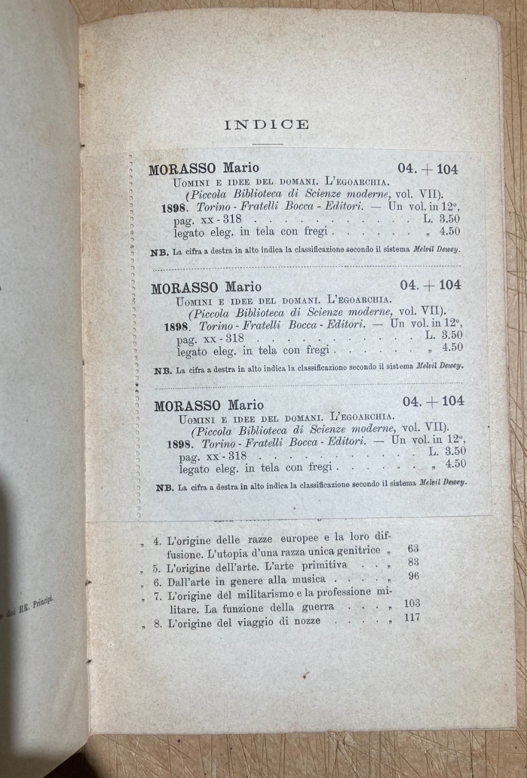 Progresso, Egoarchia, Razze, Società, Individualismo: Novicow, Gumplowicz, Morasso