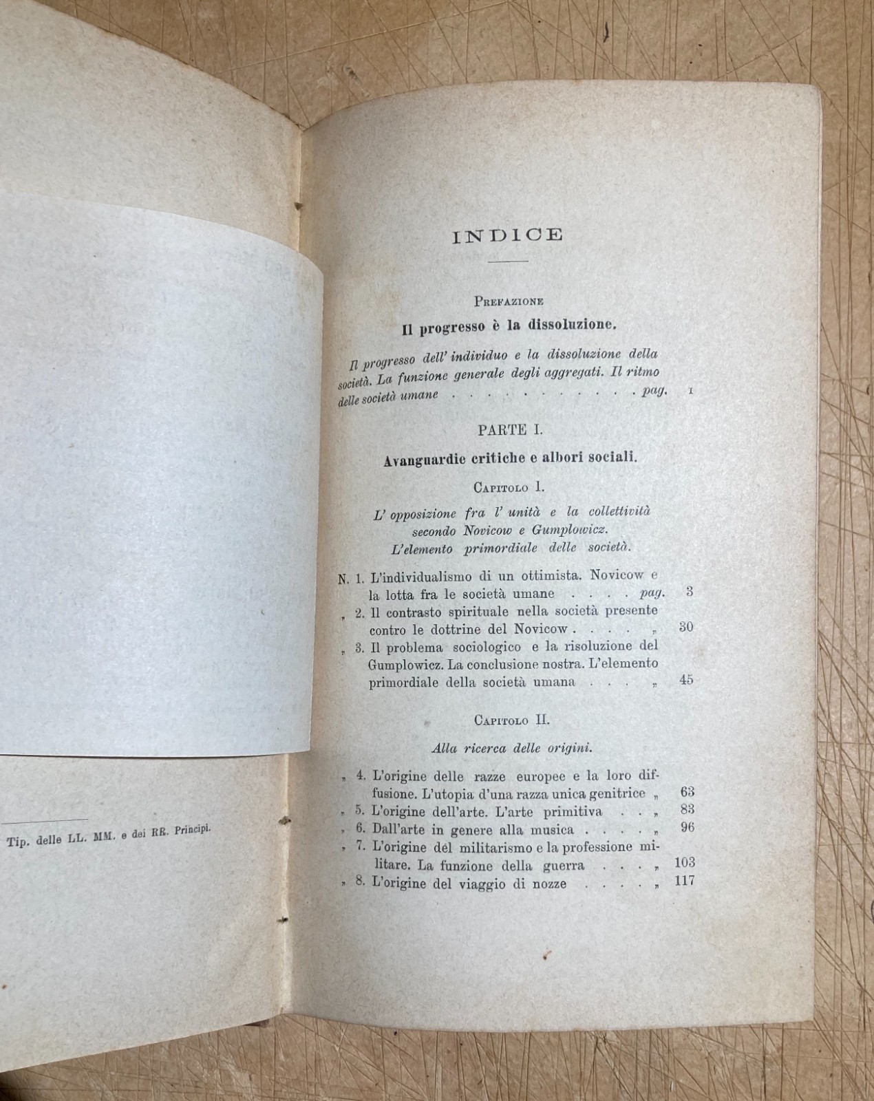 Progresso, Egoarchia, Razze, Società, Individualismo: Novicow, Gumplowicz, Morasso