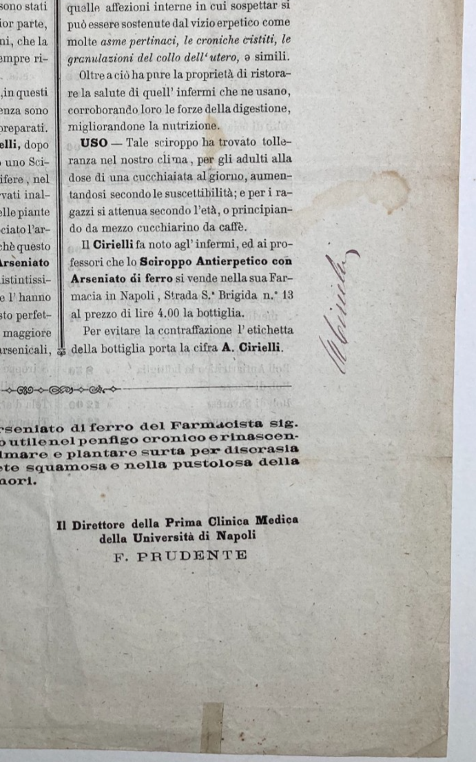 Medicina, Farmacia, Chimica, Dermatologia, Ginecologia: Antierpetico Cirielli, Napoli